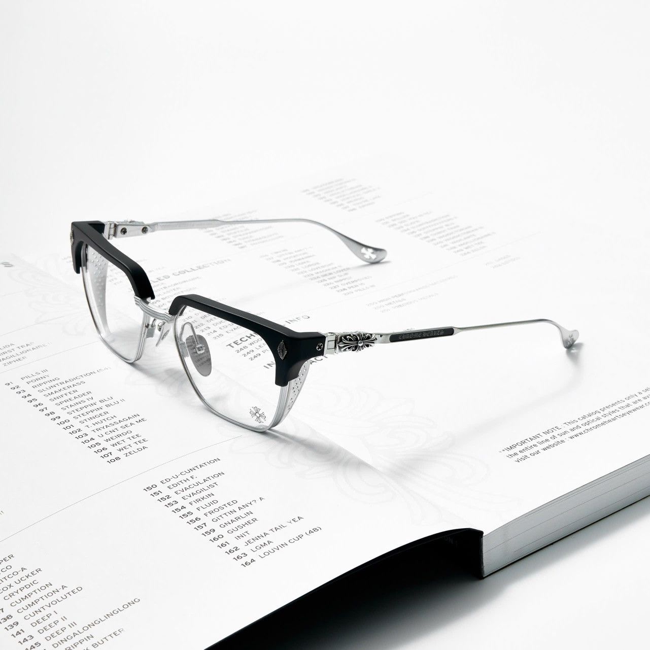 Chrome Hearts CHROME HEARTS LGMA MATTE BLACK/BRUSHED SILVER GLASSES Size ONE SIZE - 1 Thumbnail