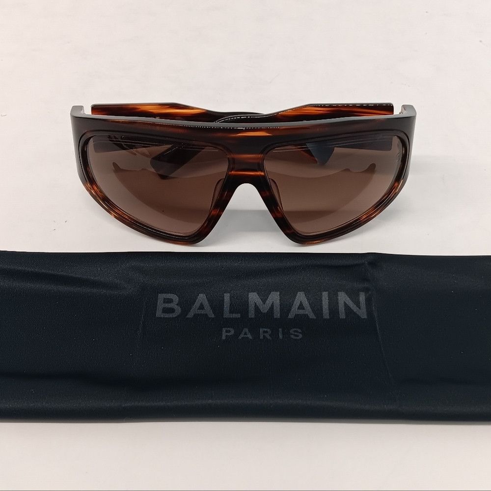Balmain Balmain Unisex B-Escape Geometric Sunglasses - Brown/Gold Size ONE SIZE - 3 Thumbnail