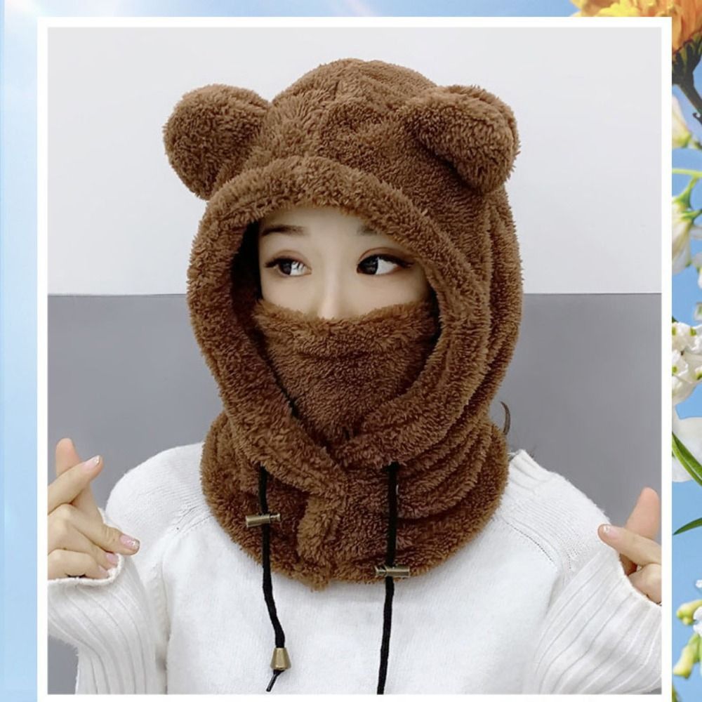 Handmade Handmade Knitted Balaclava Ski Mask Bunny Teddy Bear Style Size ONE SIZE - 1 Thumbnail