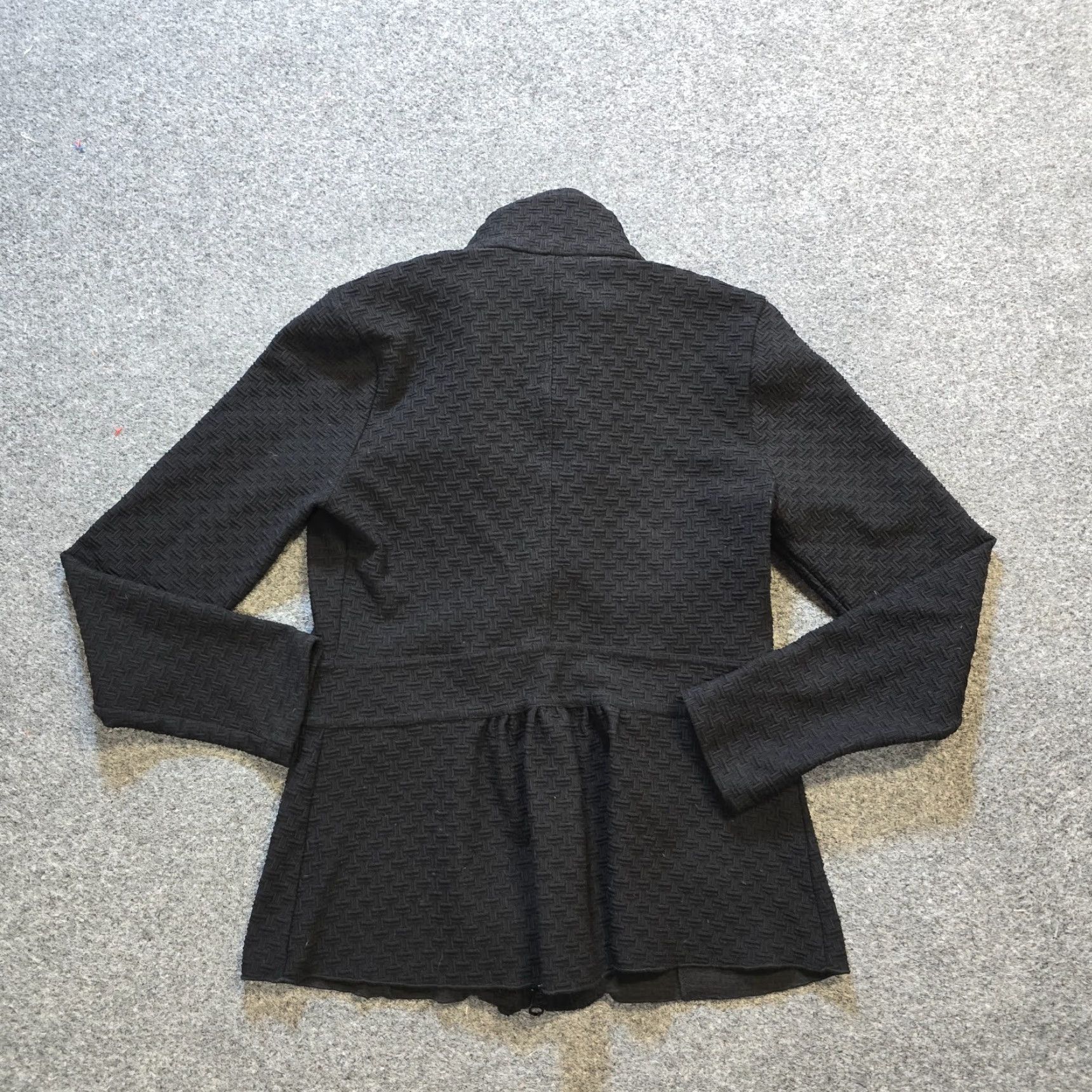 Vintage Sno Skins Jacket Womens Medium Black Textured Full Zip Mock Neck Casual Layer Size M / US 6-8 / IT 42-44 - 7 Thumbnail