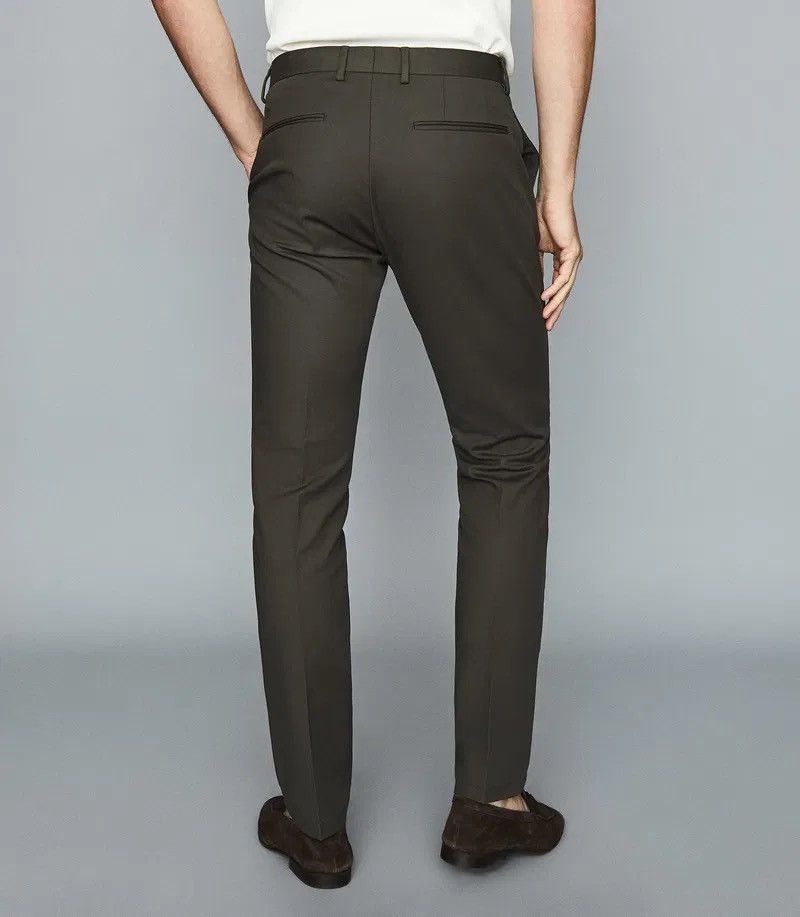 Reiss New Men’s Reiss Eastbury Slim Chino Pant Green 34 Waist Size 34R - 1 Thumbnail