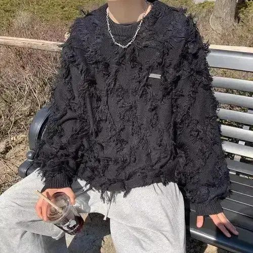 Aran Isles Knitwear × Handmade × Japanese Brand Streetwear Y2k sweater pullover feathers retro style Size US L / EU 52-54 / 3 - 3 Thumbnail