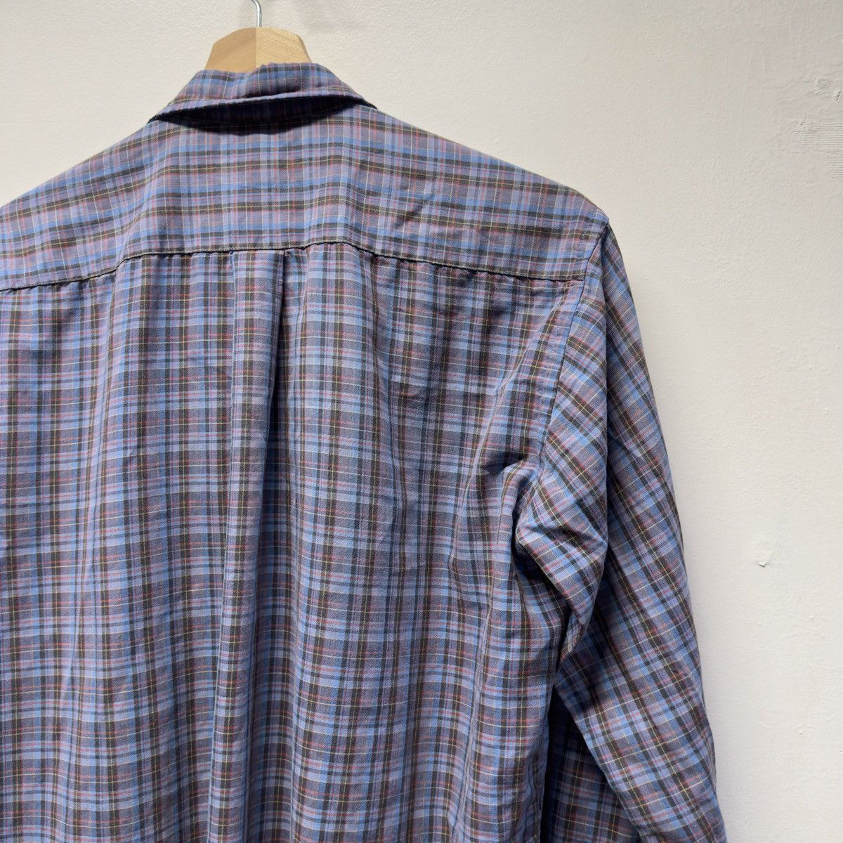 Yves Saint Laurent 90s YSL Plaid Shirt Faded Distressed ERD Grunge Chrome Size US M / EU 48-50 / 2 - 7 Thumbnail