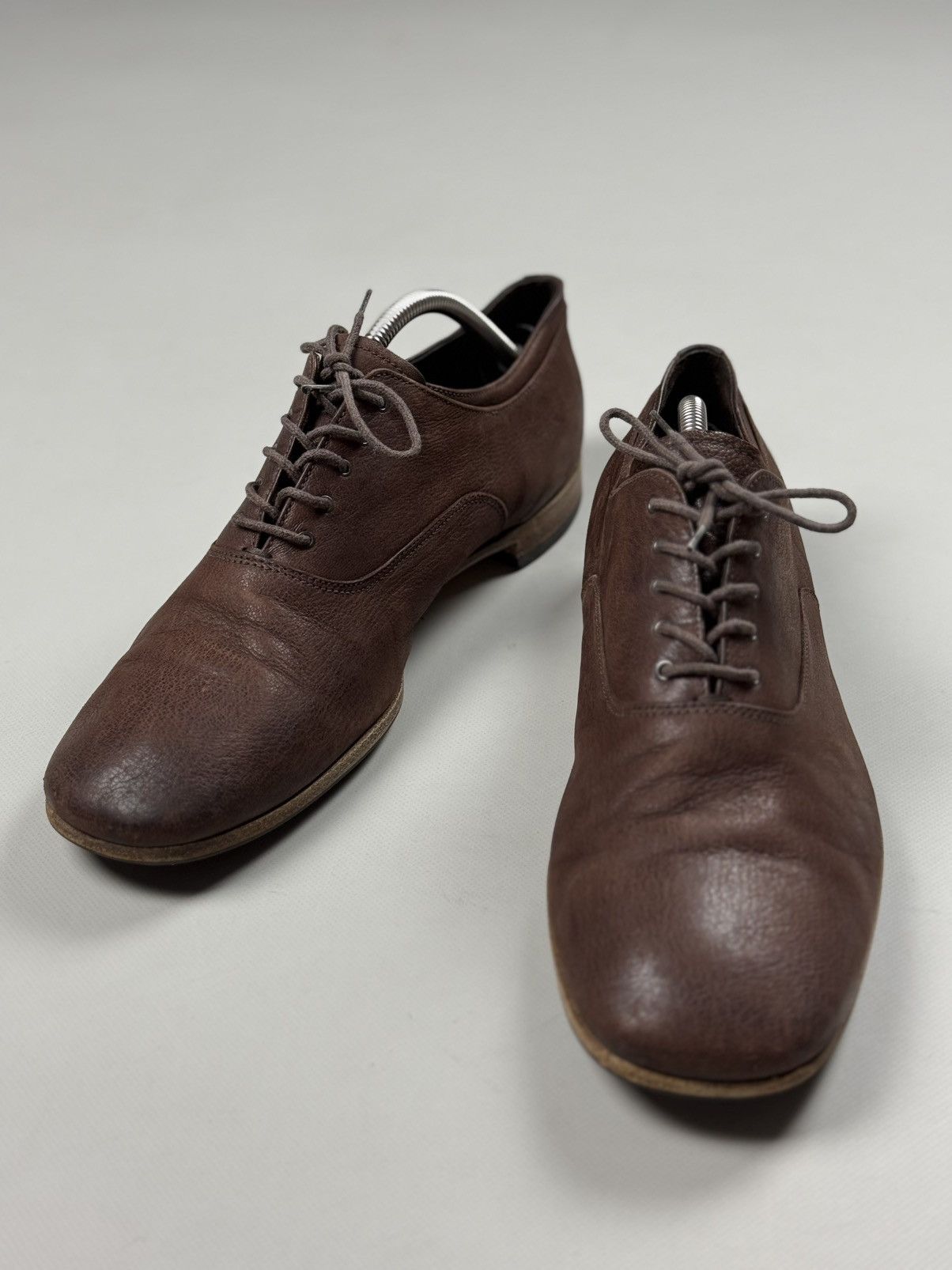 Prada Prada Men’s Leather Lace Up Formal Oxford Shoes Size US 10.5 / EU 43-44 - 9 Thumbnail