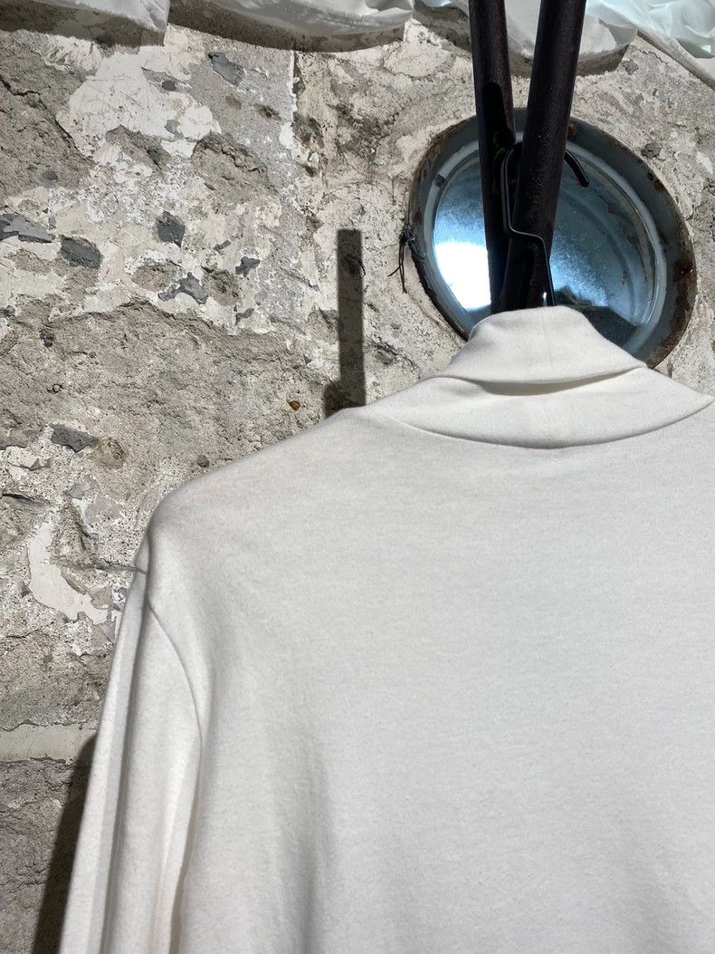 Y's Y's White Long Sleeve T-Shirt with High Neck Bottom long s Size US M / EU 48-50 / 2 - 4 Thumbnail