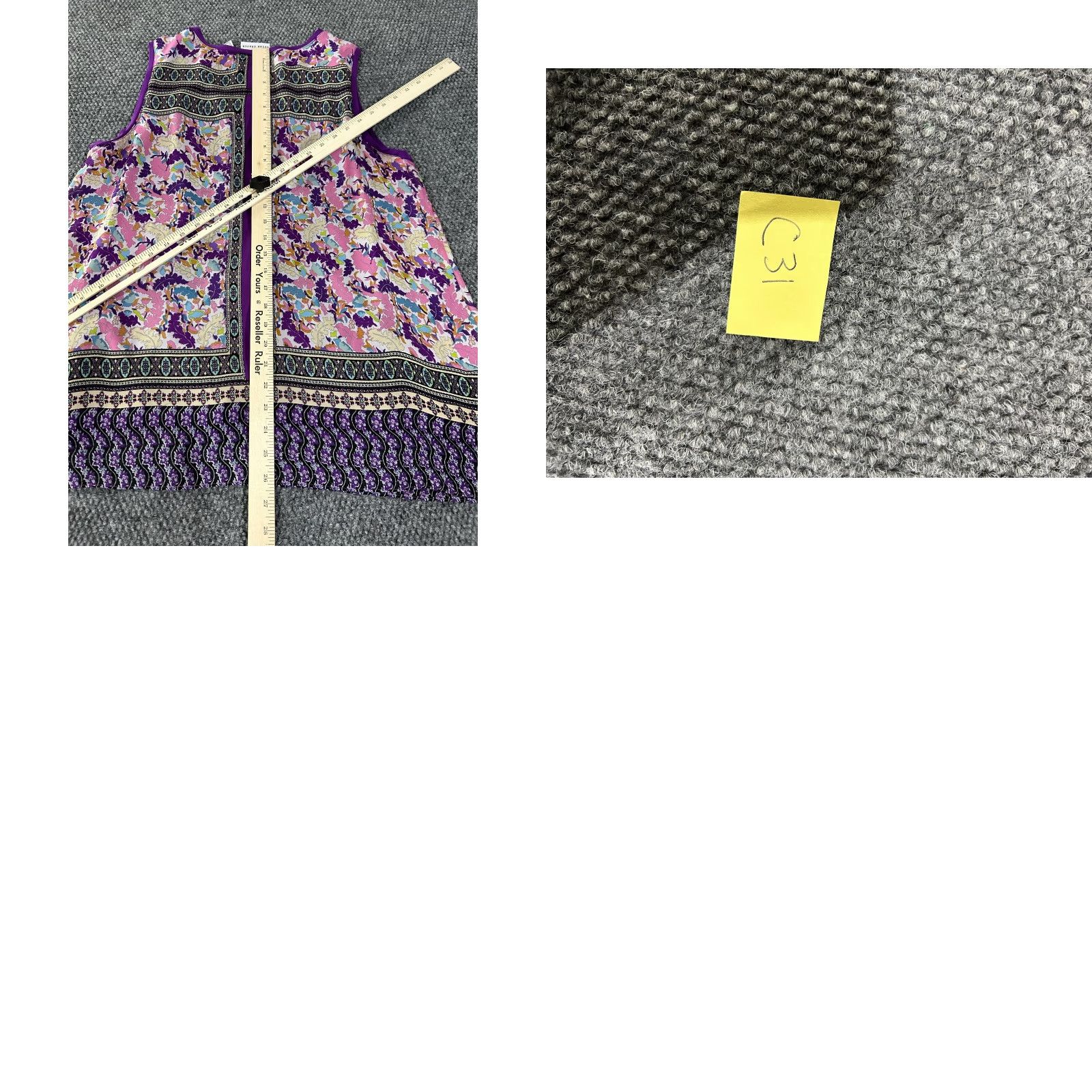 Vintage Susan Graver Tunic Blouse sleeveless Womens Large Purple Floral Knit Polyester Spandex Casual Shirt Size L / US 10 / IT 46 - 8 Thumbnail