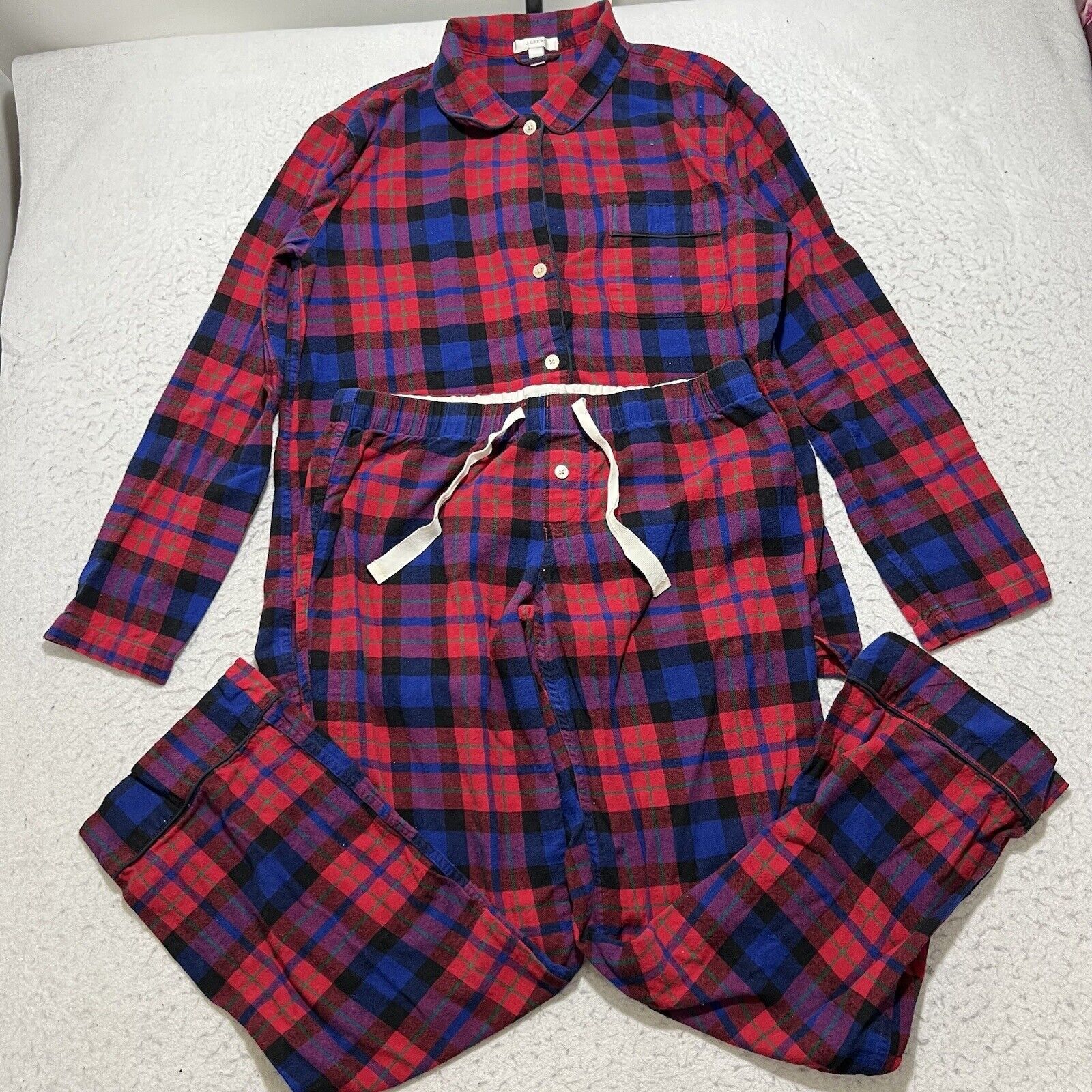 J.Crew J. Crew Medium Flannel Pajama Set Button Up Shirt Pants Size US M / EU 48-50 / 2 - 1 Thumbnail