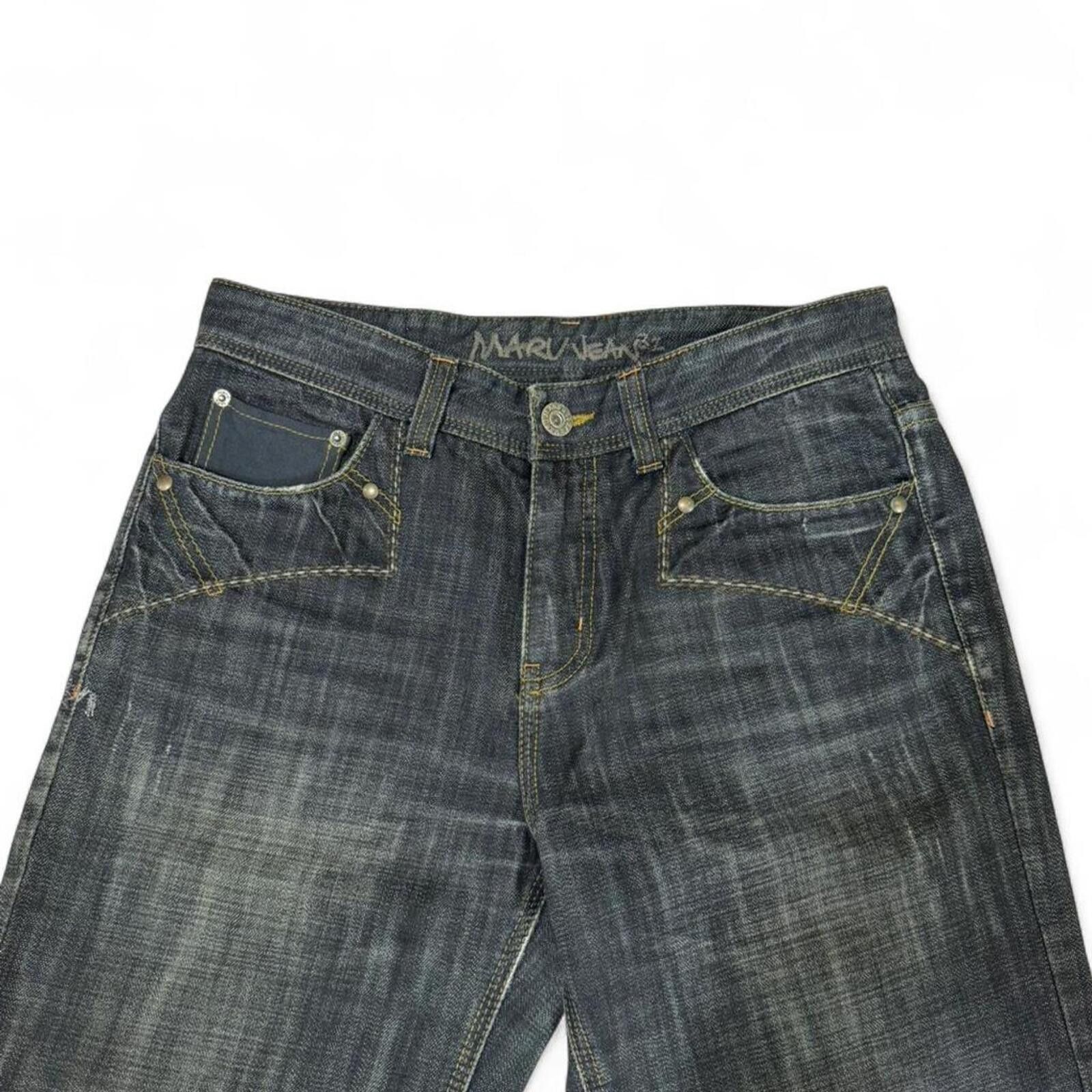 True Religion Y2K vintage Maru carbon black shade straight fit denim jeans Size 31" - 4 Thumbnail