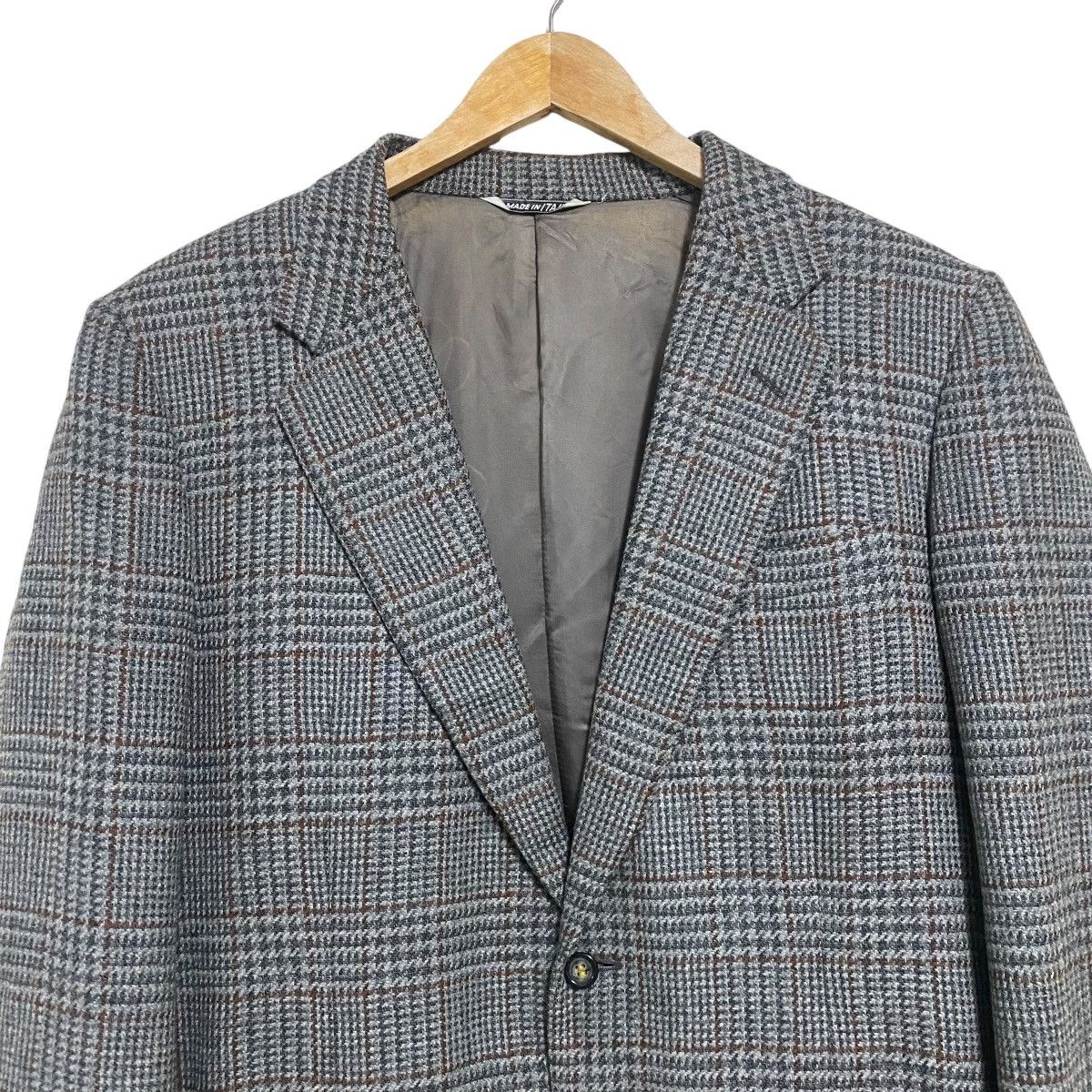 Celine Vintage Celine Houndstooth Checked Wool Blazer Jacket Size US L / EU 52-54 / 3 - 3 Thumbnail