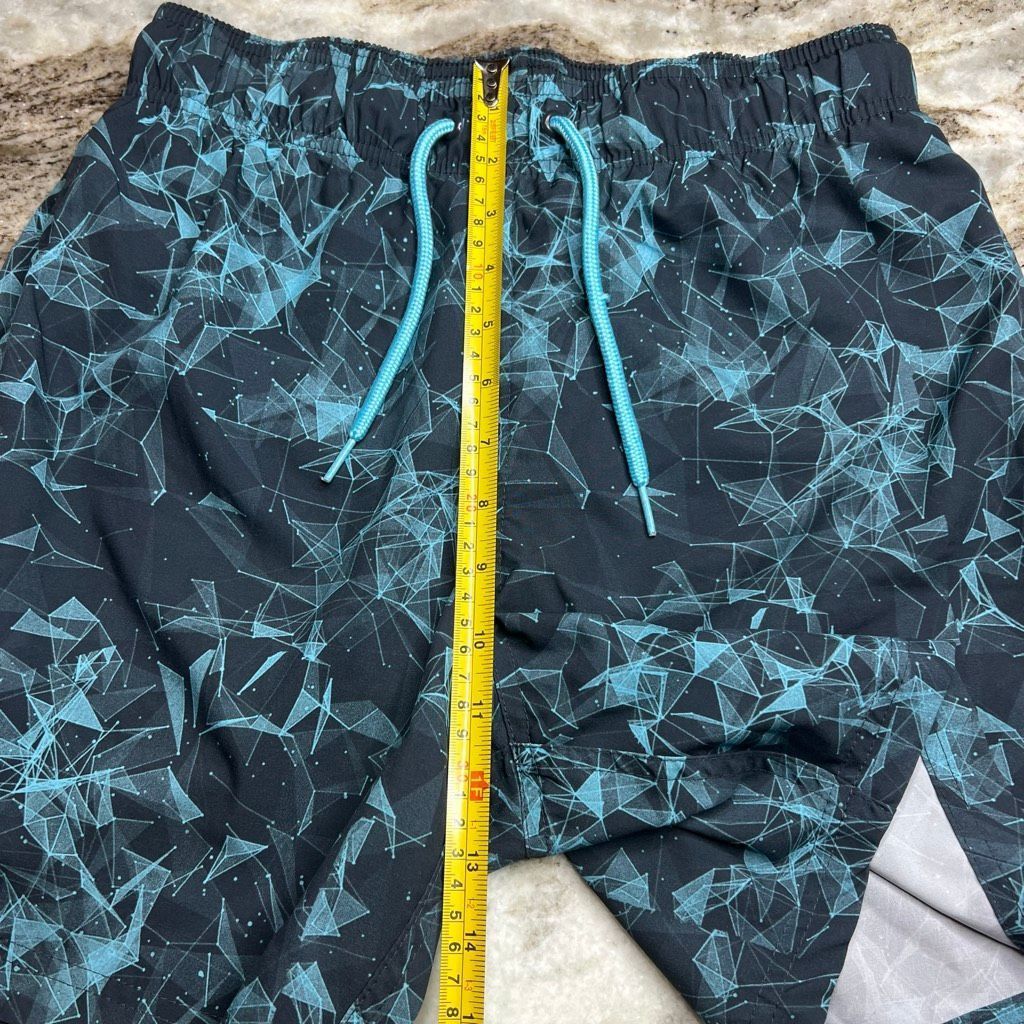 George George, Geometric Novelty Print 6" Swim Trunks with Stretch, Size US 32 / EU 48 - 4 Thumbnail