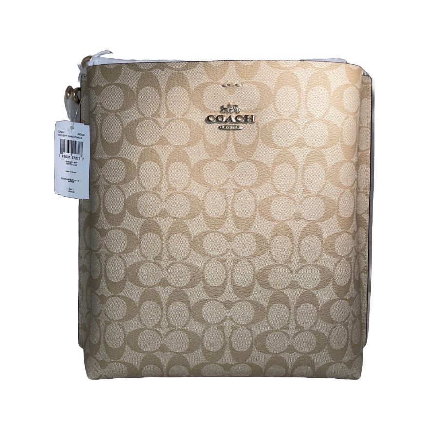 image of Coach Mollie Bucket Bag In Signature Canvas in Beige, Women's