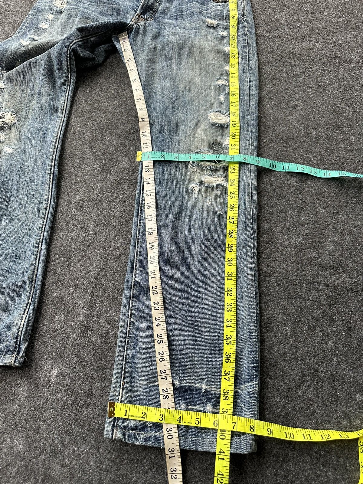Japanese Brand Vintage Bartack Work Punk Denim W32 D257 Size US 32 / EU 48 - 10 Thumbnail