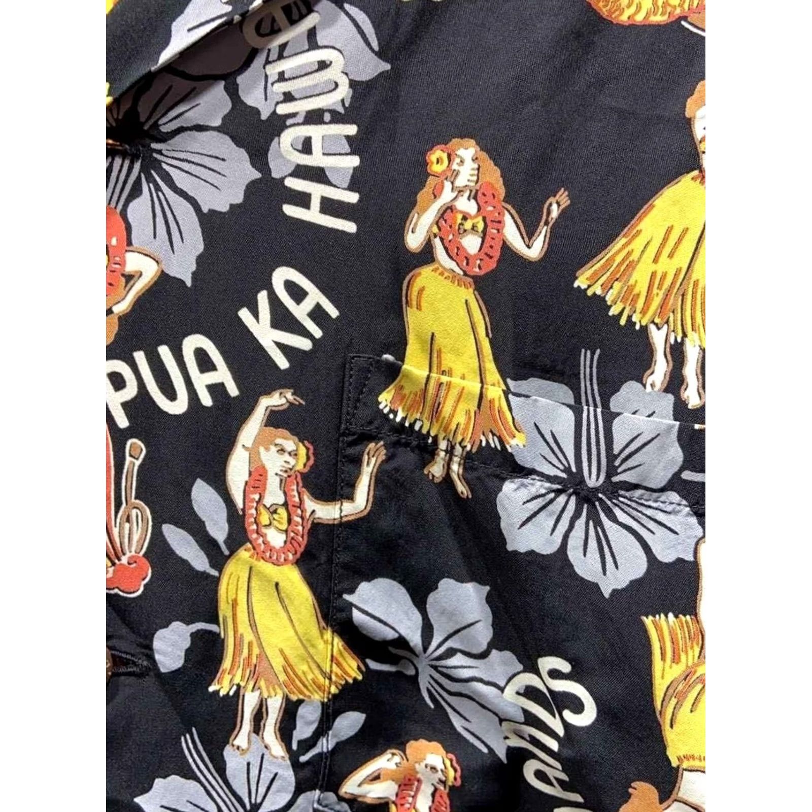Sun Surf SUN SURF Shirt Long-Sleeve Aloha L Black Hibiscus Casual USED Mens Shirt Size US L / EU 52-54 / 3 - 5 Thumbnail