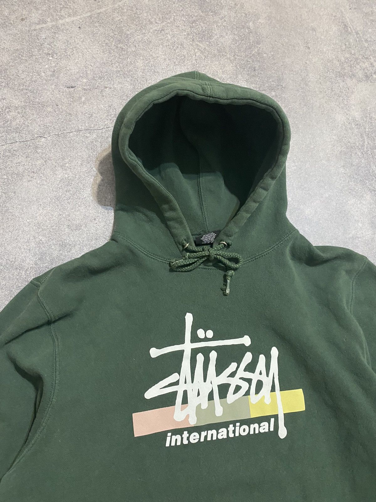 Stussy × Vintage Vintage 90s Stussy International Distressed Hoodie Size US M / EU 48-50 / 2 - 2 Thumbnail