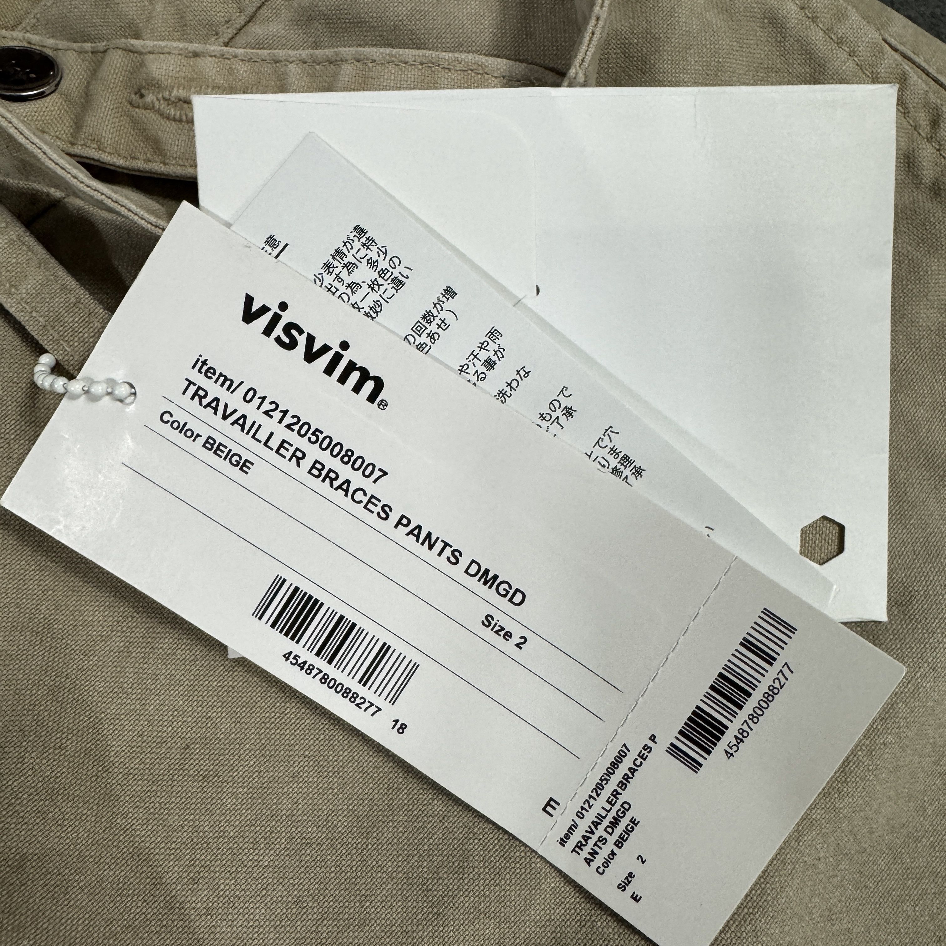 Visvim Visvim Travailler Braces Pants DMGD Beige Size US 33 - 6 Thumbnail