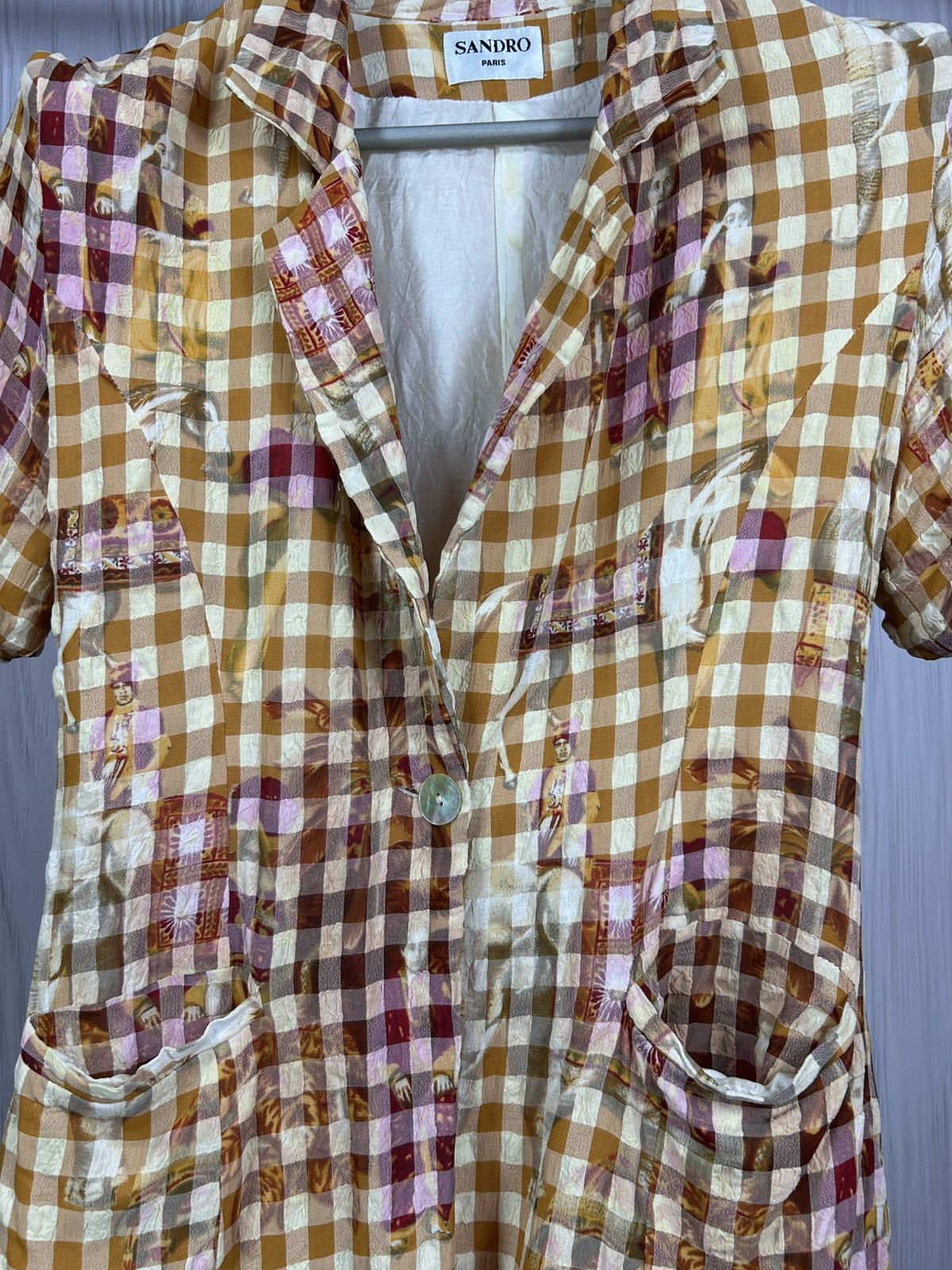Designer × Sandro Vintage Sandro Blouse Shirt Size 2 Designer Size S / US 4 / IT 40 - 6 Thumbnail