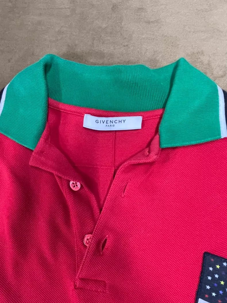 Givenchy Givenchy Red and Black Color-blocked Polo Shirt T-shirt Size US XS / EU 42 / 0 - 3 Thumbnail