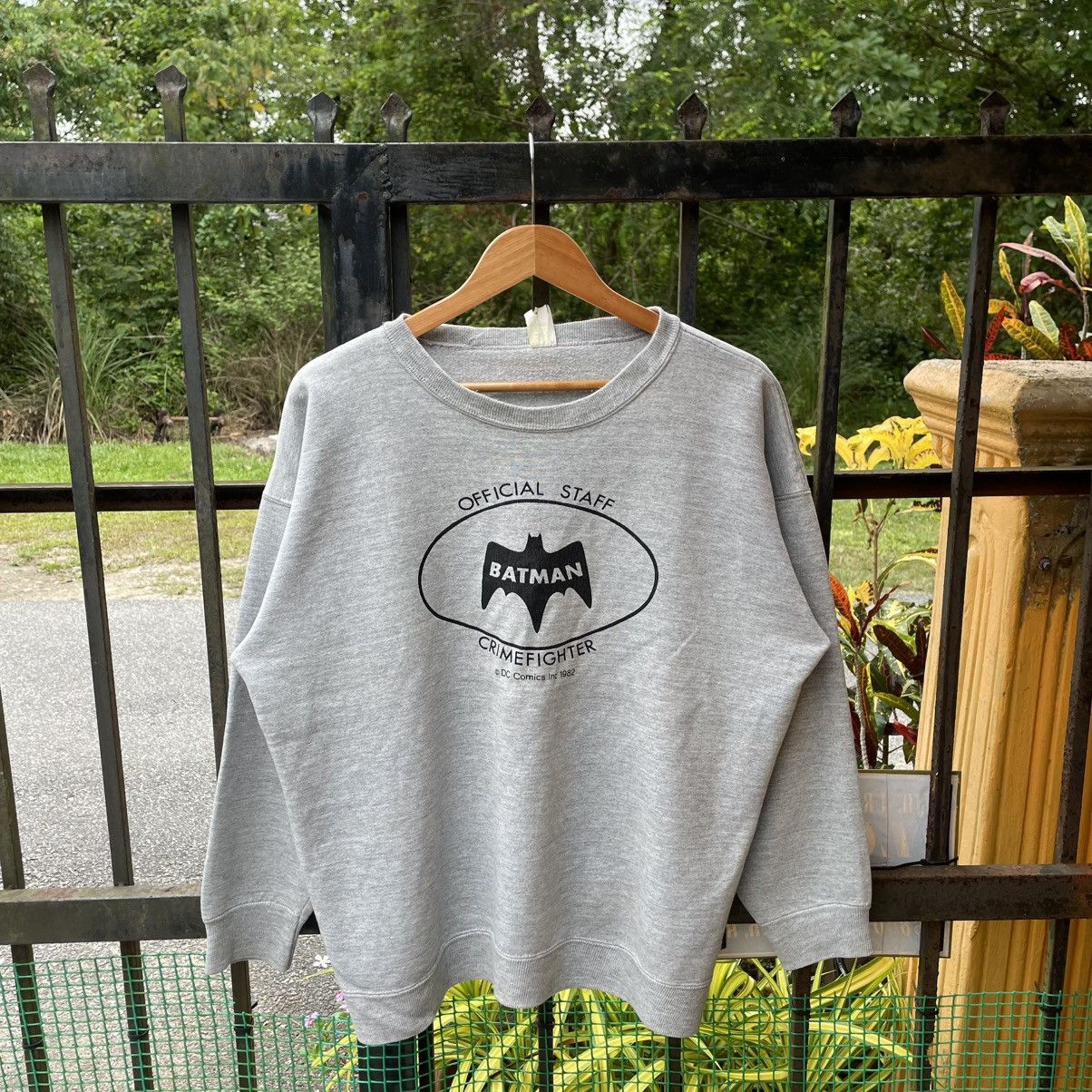 Vintage 🔥Vintage 1982 Batman Dc Comics Crime Fight Promo Sweatshirts Size US L / EU 52-54 / 3 - 1 Thumbnail