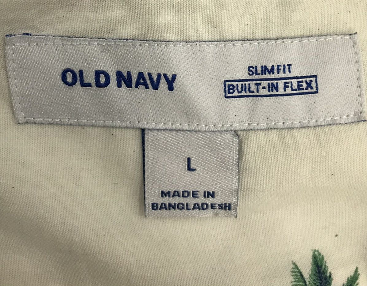 Old Navy × Vintage Vintage Old Navy Slimfit Built-In Flex Shirt Button Ups Size US L / EU 52-54 / 3 - 8 Thumbnail