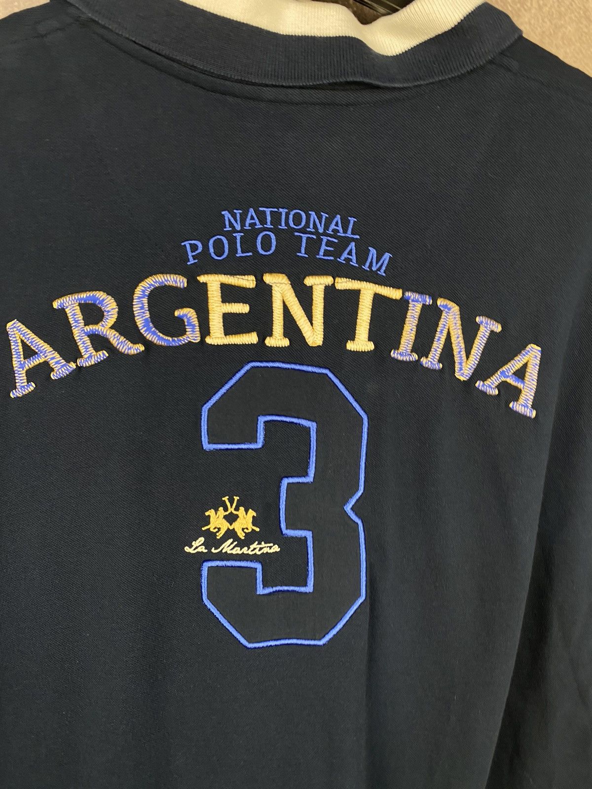 La Martina Vintage La Martina Argentina Flag Graphic Polo Racing Rare Size US XXL / EU 58 / 5 - 5 Thumbnail