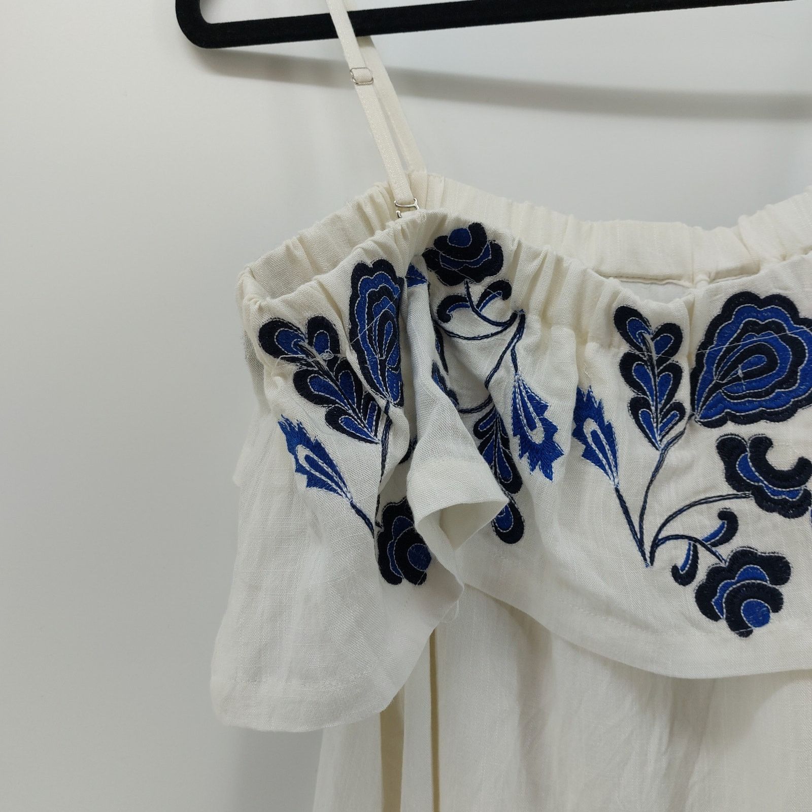 Other The Impeccable Pig White Embroidered Sz M Shoulder Capesina Size M / US 6-8 / IT 42-44 - 9 Thumbnail