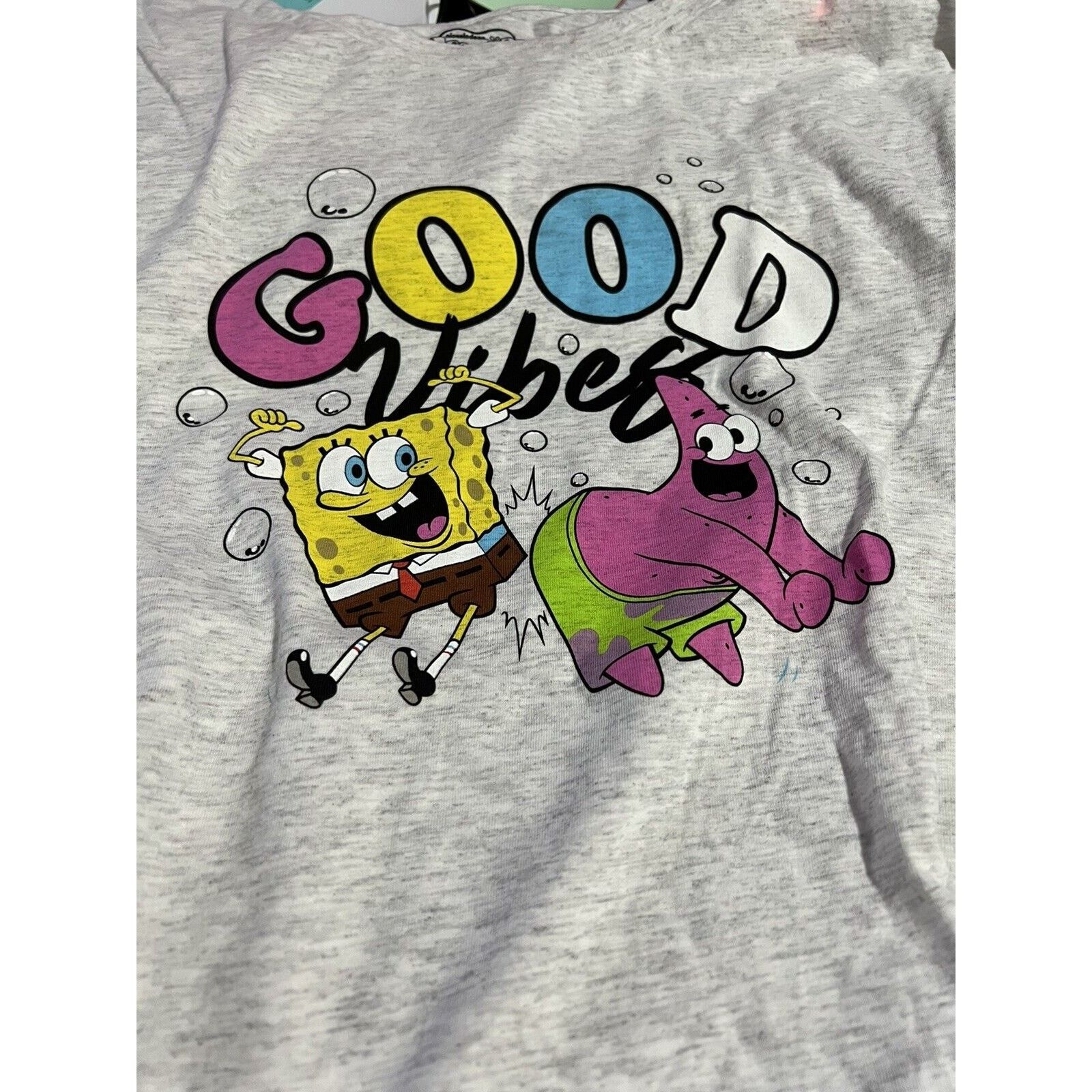 Nickelodeon SpongeBob Patrick Good vibes LS t-shirt XXXL Junior’s Size 3XL / US 20-22 - 2 Thumbnail