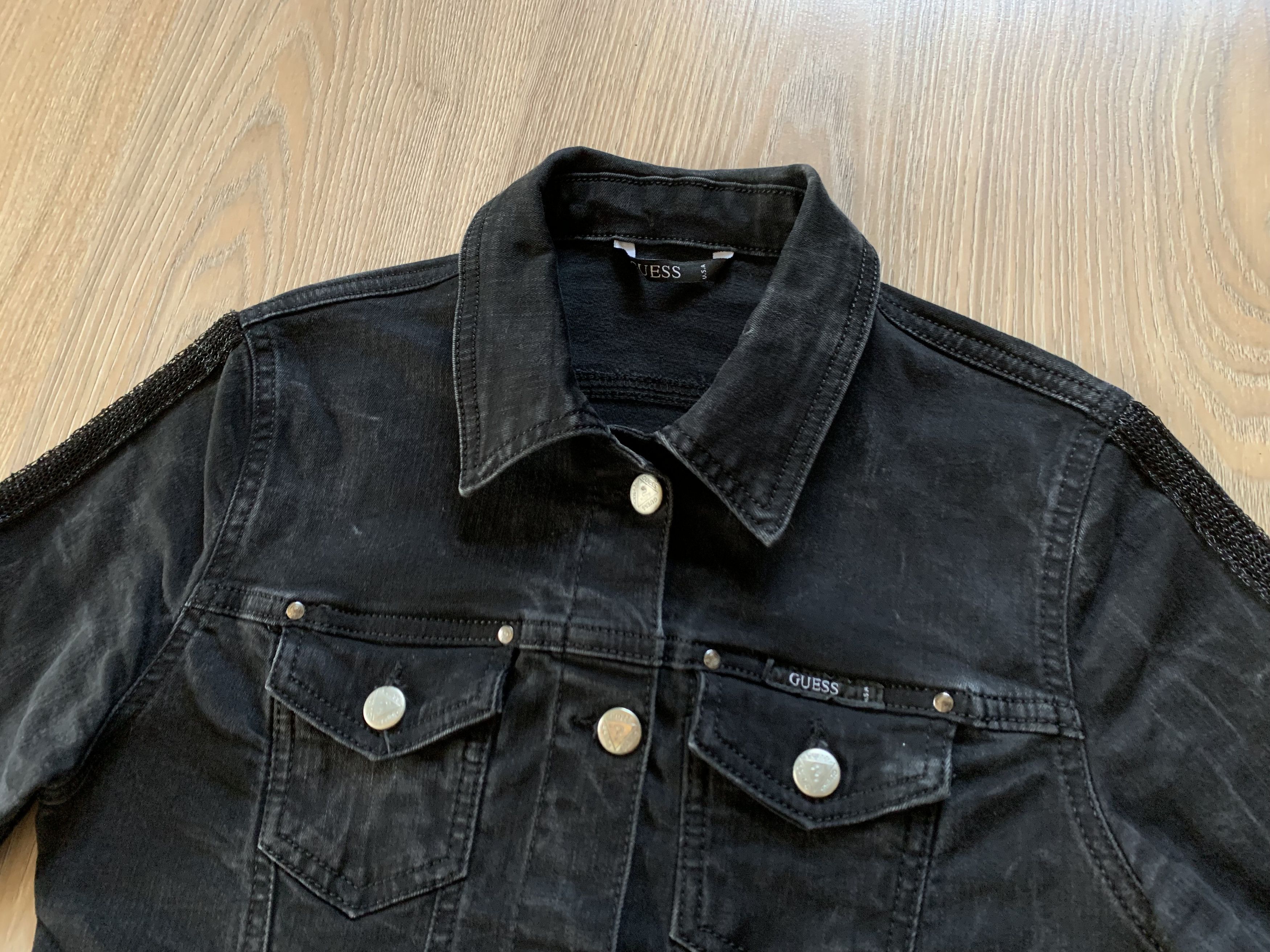Guess Guess Black Stretch Denim Jacket Size M / US 6-8 / IT 42-44 - 4 Thumbnail