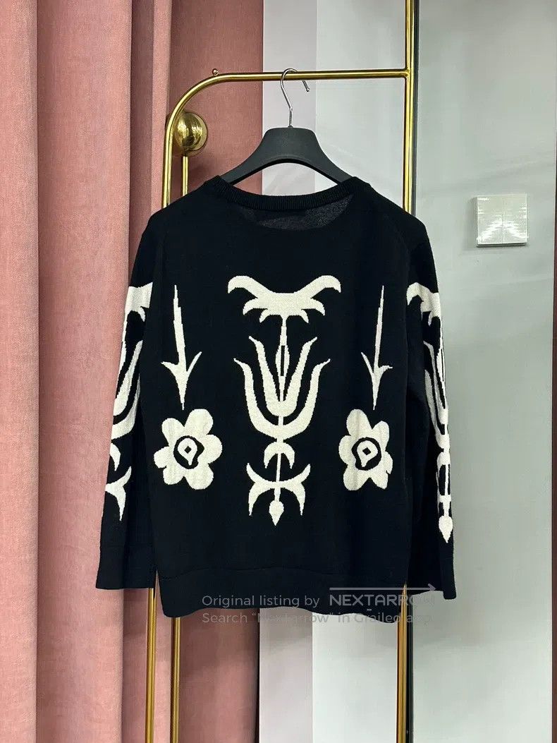 Dior Dior Black and white printed cashmere sweater Size M / US 6-8 / IT 42-44 - 3 Thumbnail