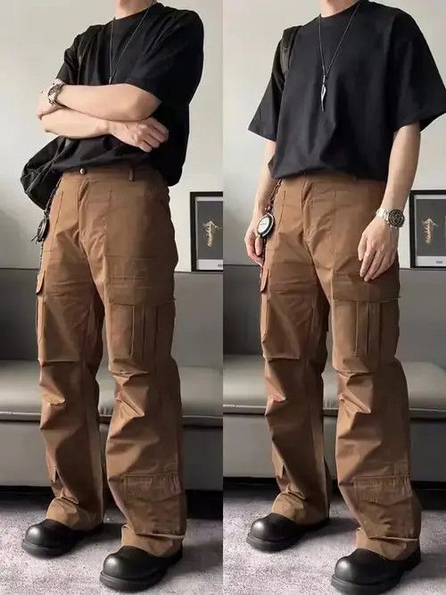 Designer multi pocket utility cargo pants Size US 32 / EU 48 - 4 Thumbnail