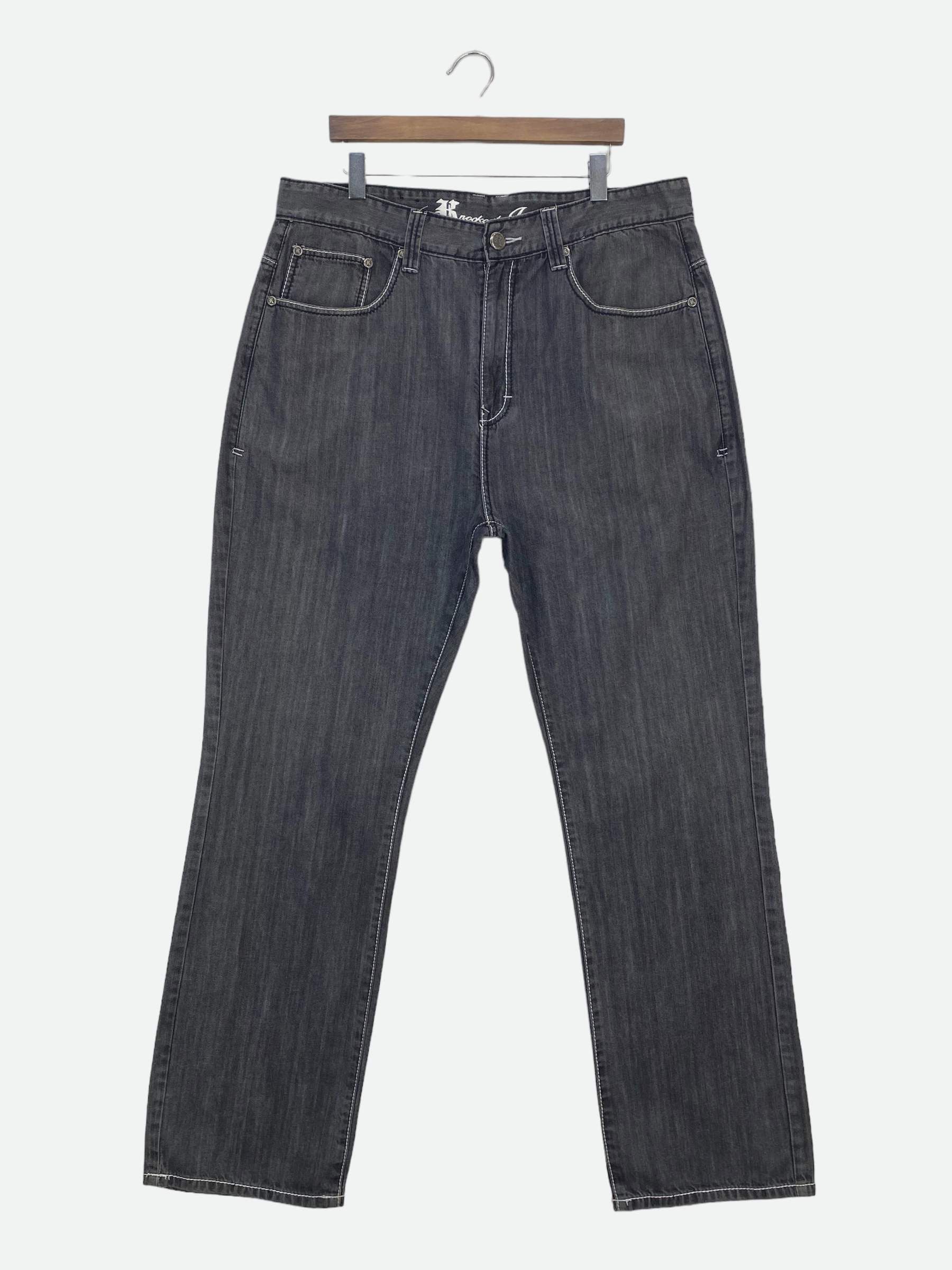 Japanese Brand Knockouts Baggy Denim Jeans Size US 40 / EU 56 - 2 Thumbnail