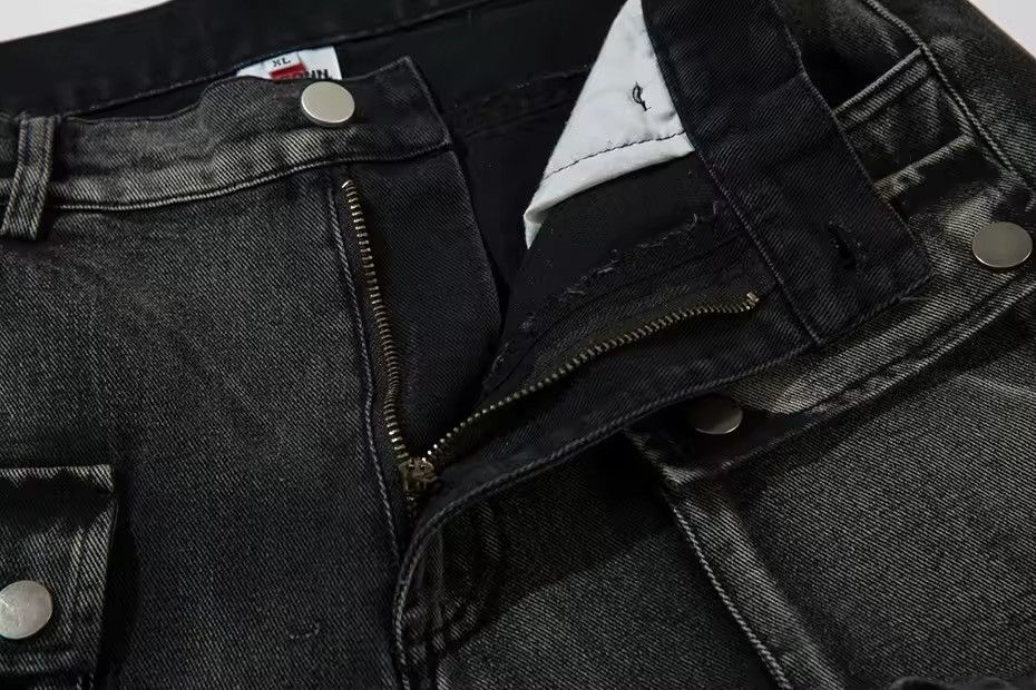 Designer × Jean × Vintage Y2K Vintage Streetwear Distressed Baggy Cargo Jeans Size US 33 - 13 Thumbnail