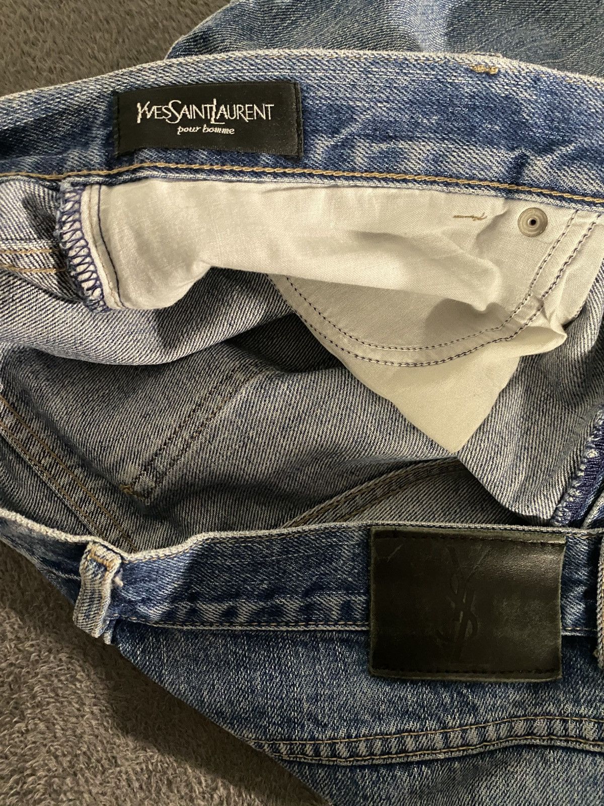 Yves Saint Laurent Vintage Yves Saint Laurent Blue Jeans Size US 36 / EU 52 - 5 Thumbnail