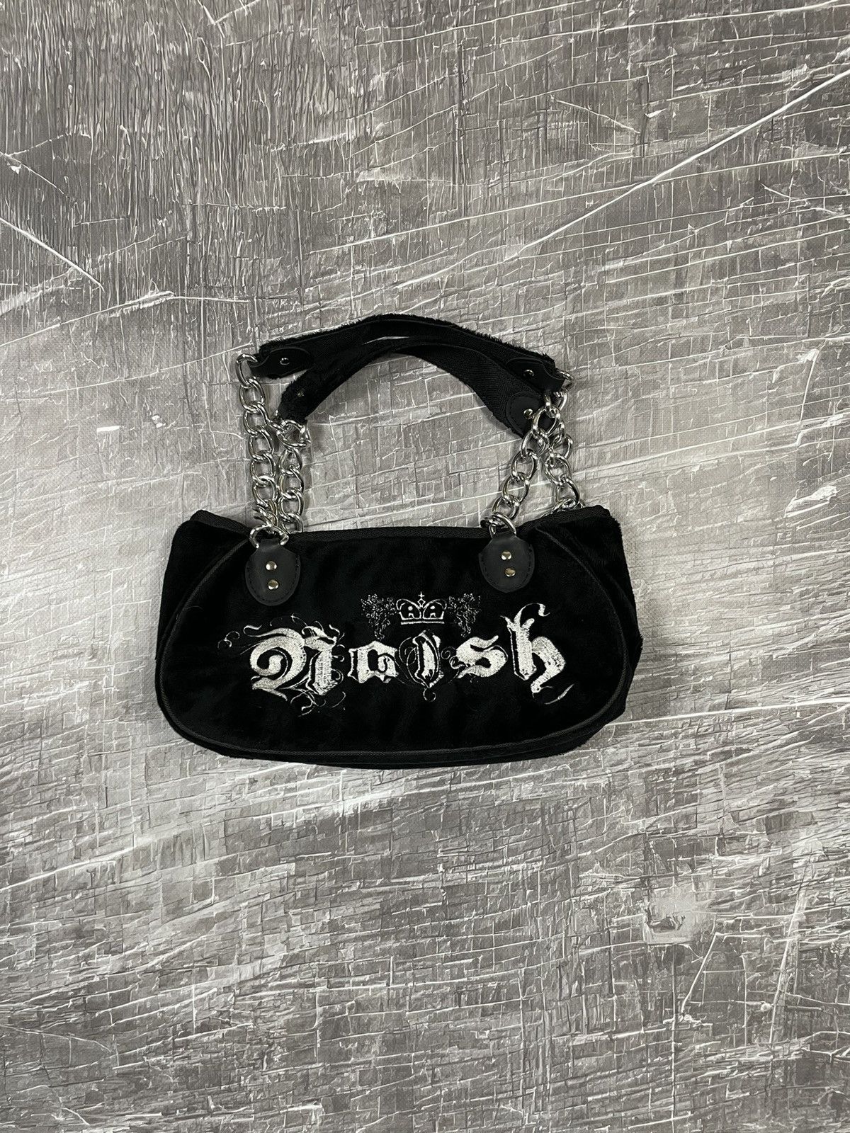 20471120 x Avant Garde Shoulder Gothic Bag Y2K Avant-Garde Juicy Couture Style in Black, Women's