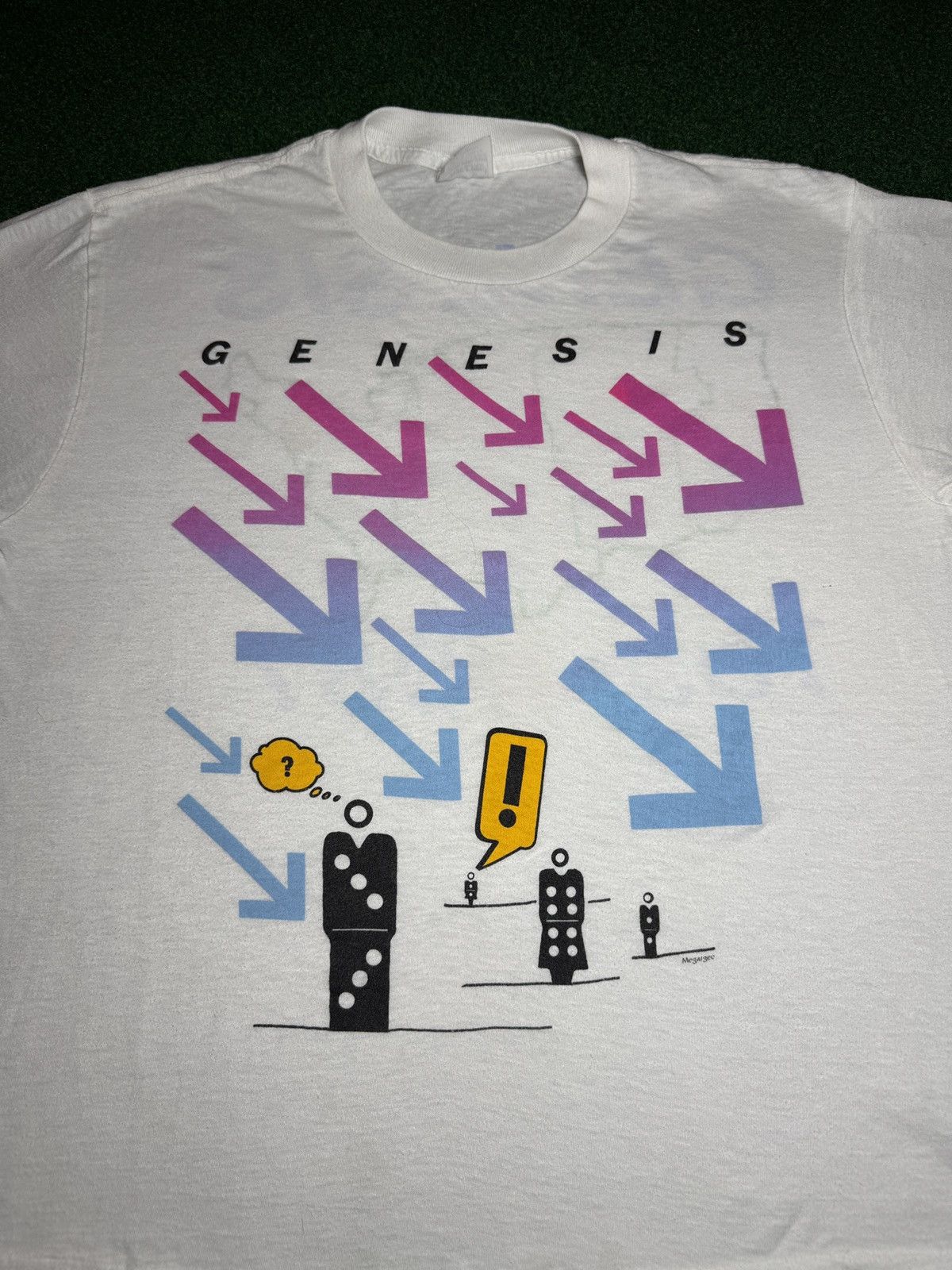Band Tees Vintage 80s Genesis RARE Concert Invisible Touch T Shirt Size US L / EU 52-54 / 3 - 2 Thumbnail