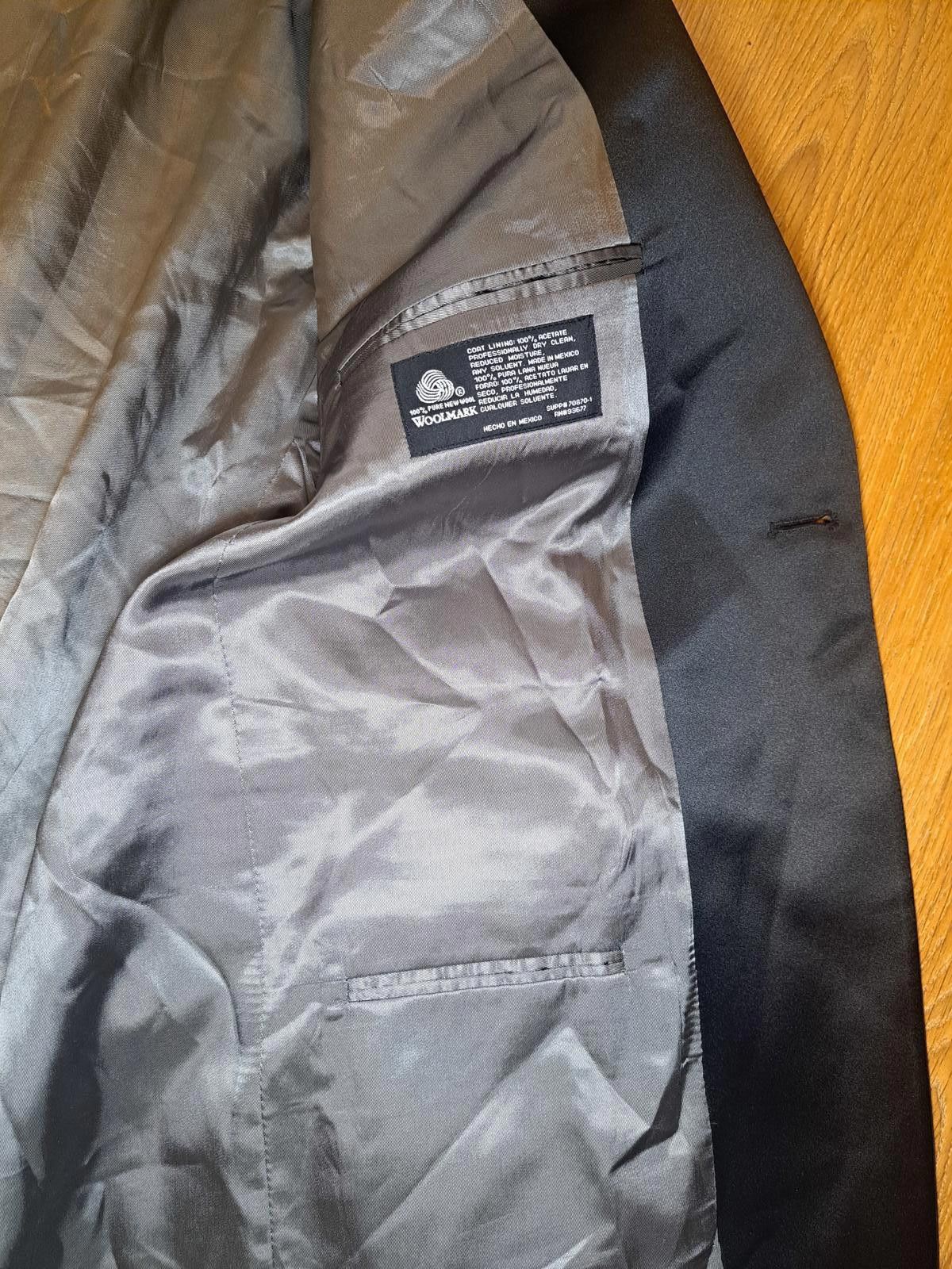 Stafford Stafford Tuxedo Jacket Mens 46L Black Virgin Wool Woolmark Size 46L - 8 Thumbnail