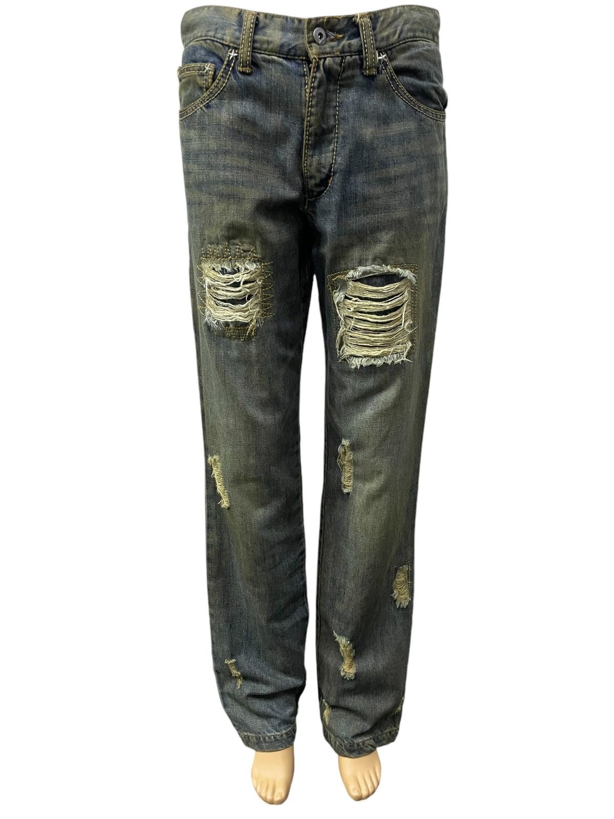 Hysteric Glamour × Japanese Brand × No Future No Future Japanese Punk Mud Wash Distressed Jeans Size US 29 - 3 Thumbnail