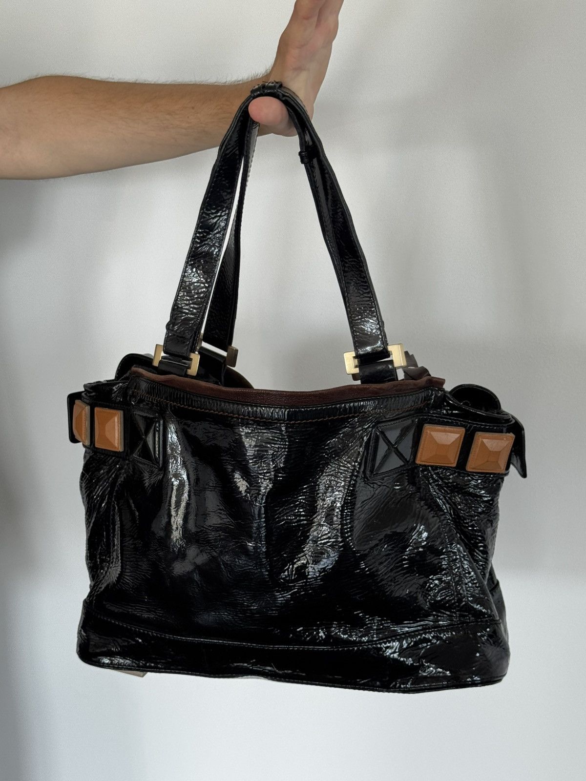 Chloe Chloe 00s Avant Garde Leather Audra Handle Bag Size ONE SIZE - 3 Thumbnail