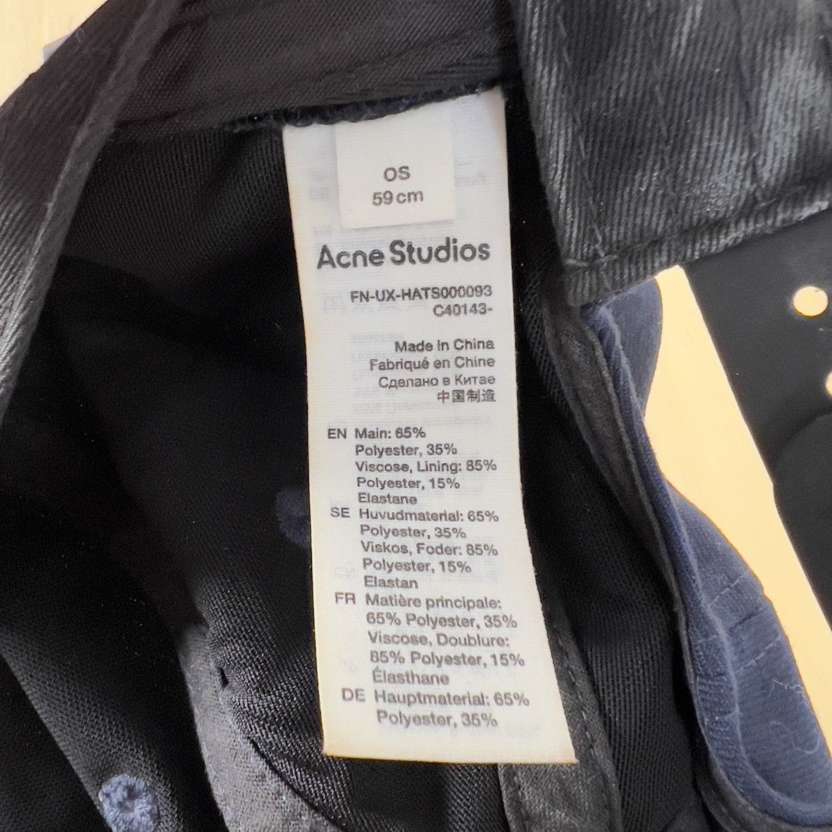 Acne Studios Ball Cap w branded piping Size ONE SIZE - 4 Thumbnail