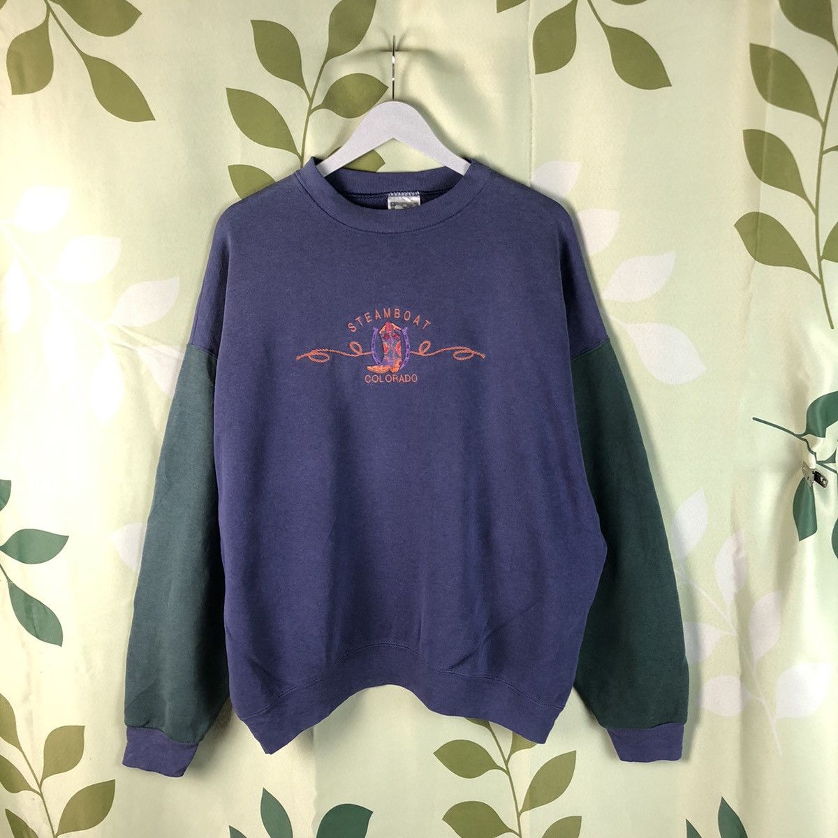 image of Steam Boat Colorado Vintage Purple Sweatshirt 7443, Men's (Size XL)