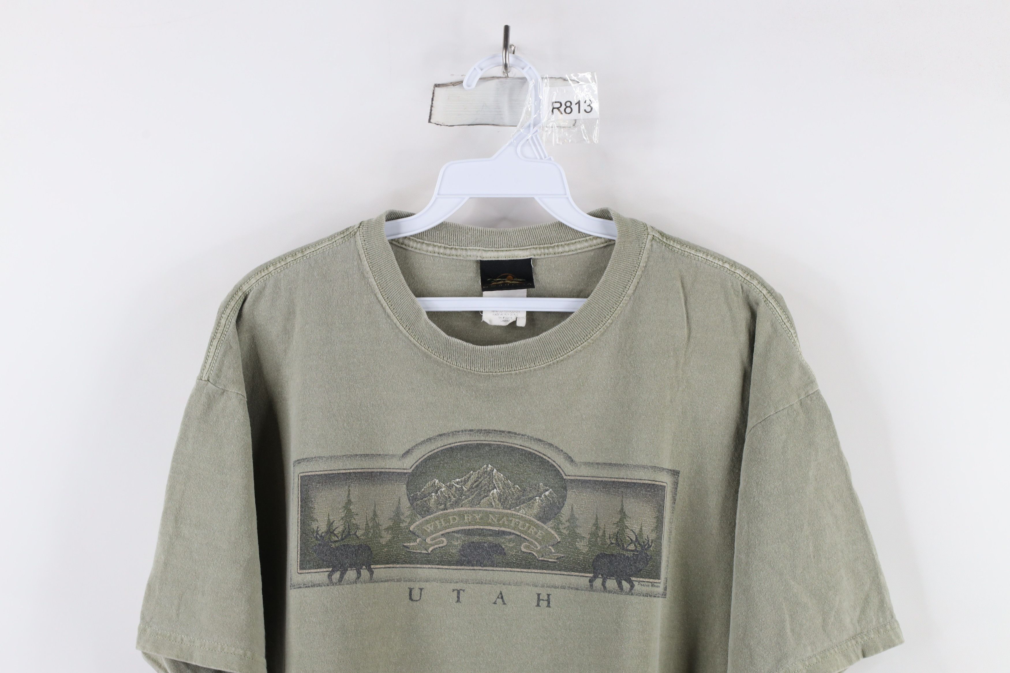 Vintage Vintage 90s Streetwear Utah Wild By Nature T-Shirt Green Size US L / EU 52-54 / 3 - 2 Thumbnail