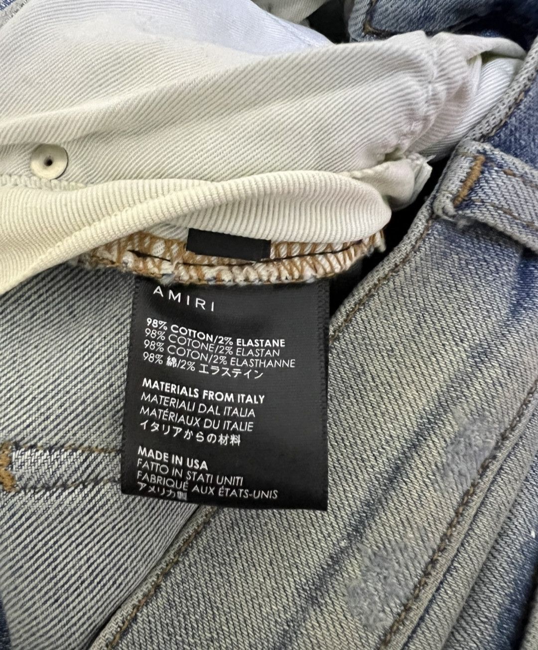 Amiri Amiri 17ss Medallion patch blue jeans-2506 Size US 30 / EU 46 - 4 Thumbnail
