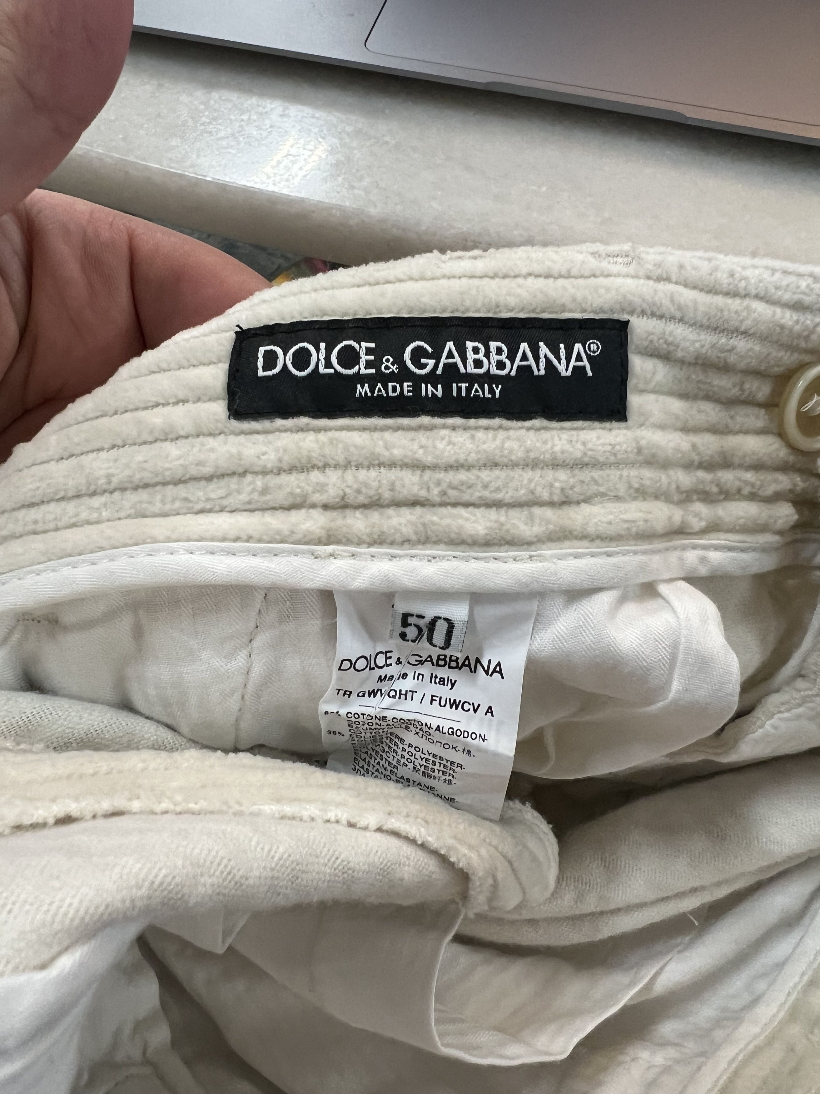 Dolce & Gabbana Velvet/Leather Zip Pocket Cargos Size US 34 / EU 50 - 3 Thumbnail