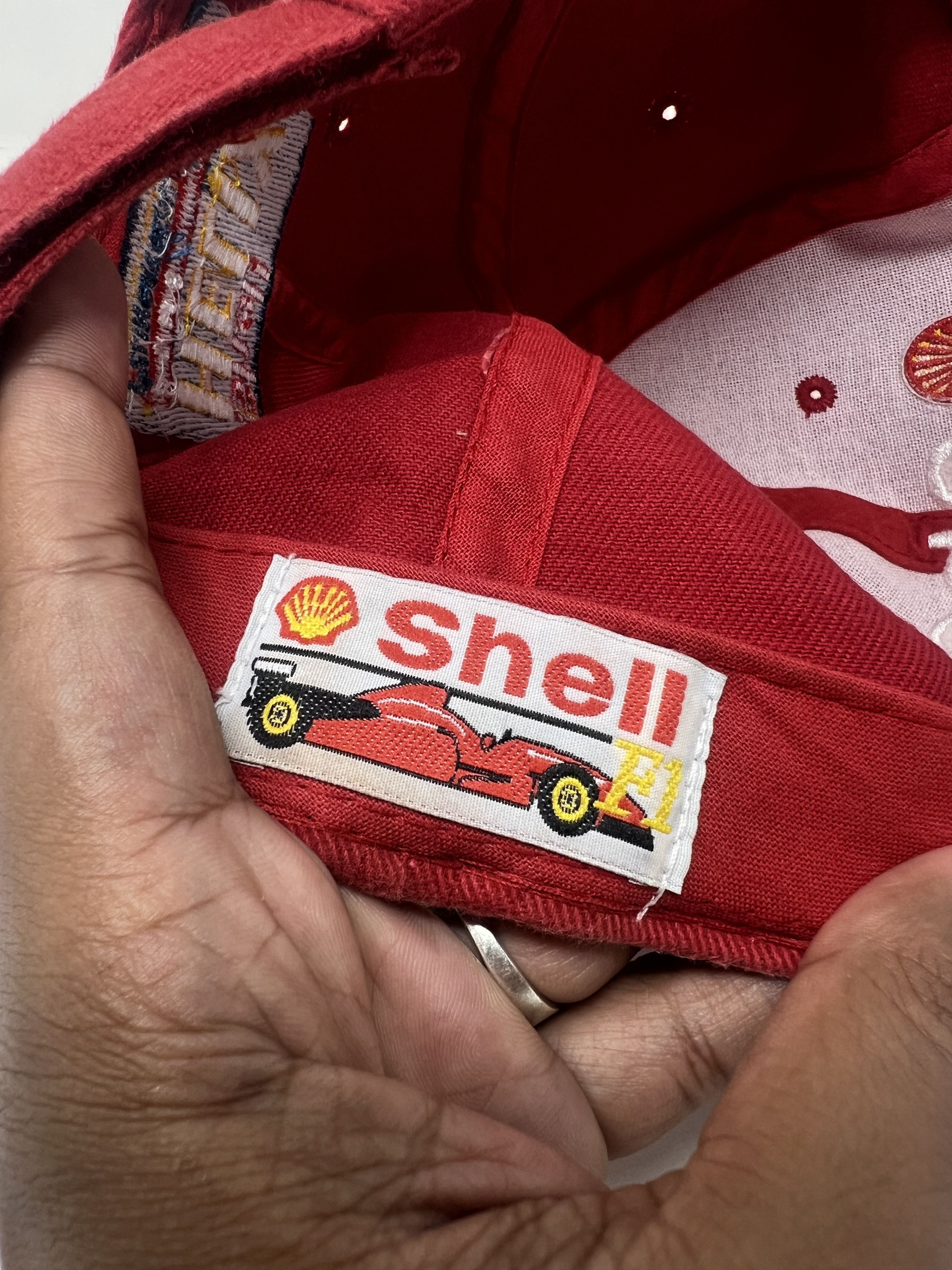 Vintage Shell F1 Vintage Red Strapback Hat Size ONE SIZE - 13 Thumbnail