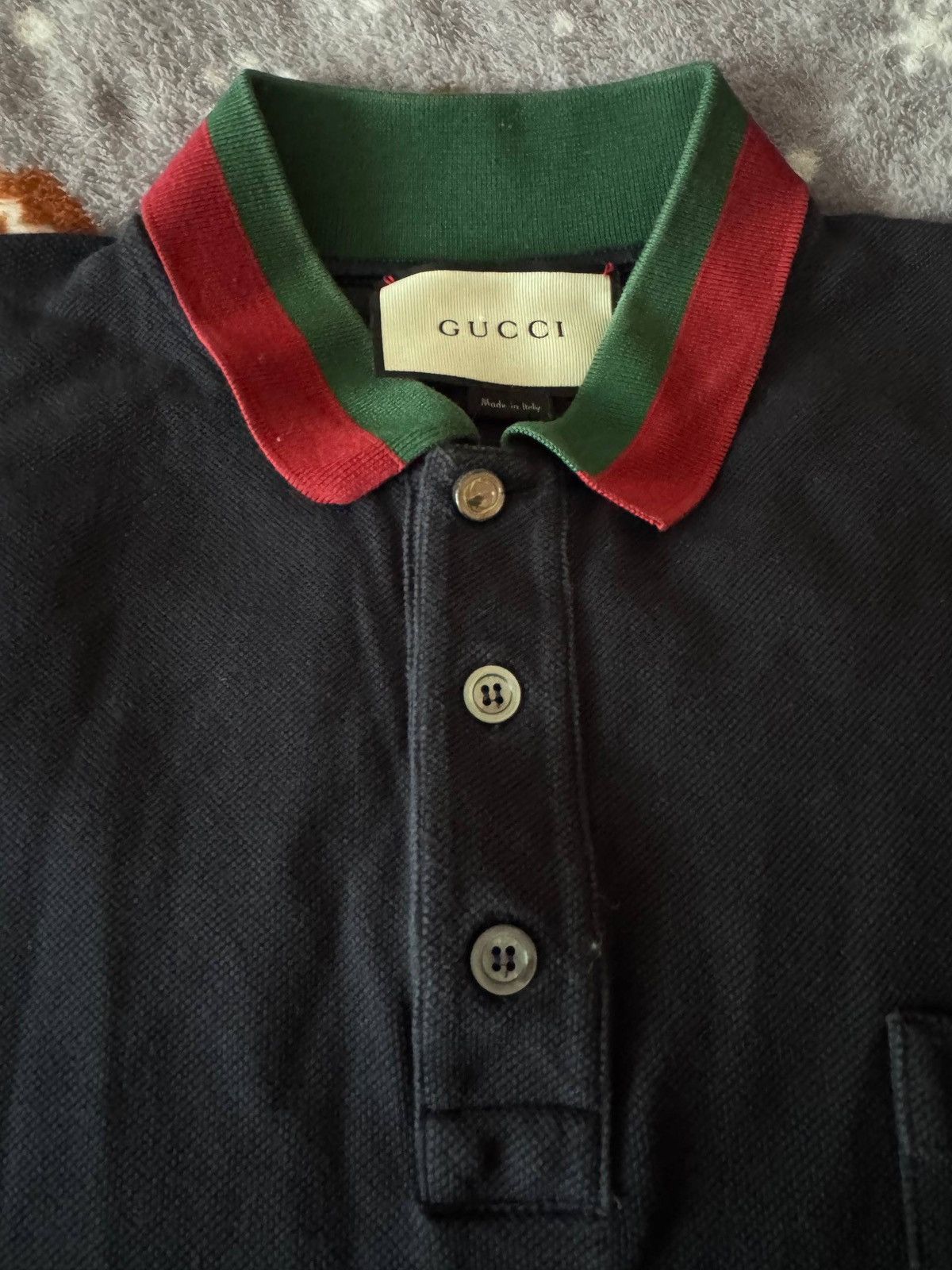 Gucci Gucci Navy Polo Shirt with Pocket Size US M / EU 48-50 / 2 - 1 Thumbnail