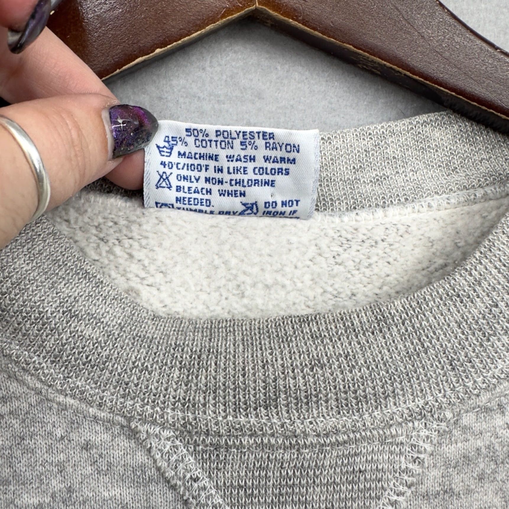 Hanes VINTAGE Hanes Classics Sweatshirt Old School Mens XL Gray 90s USA Made Size US XL / EU 56 / 4 - 6 Thumbnail