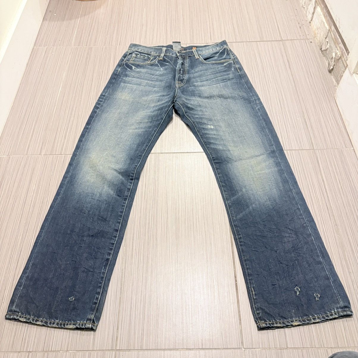 Ed Hardy Ed Hardy by Christian Audigier Distressed Jeans 32×33 Y2K Size US 32 / EU 48 - 3 Thumbnail