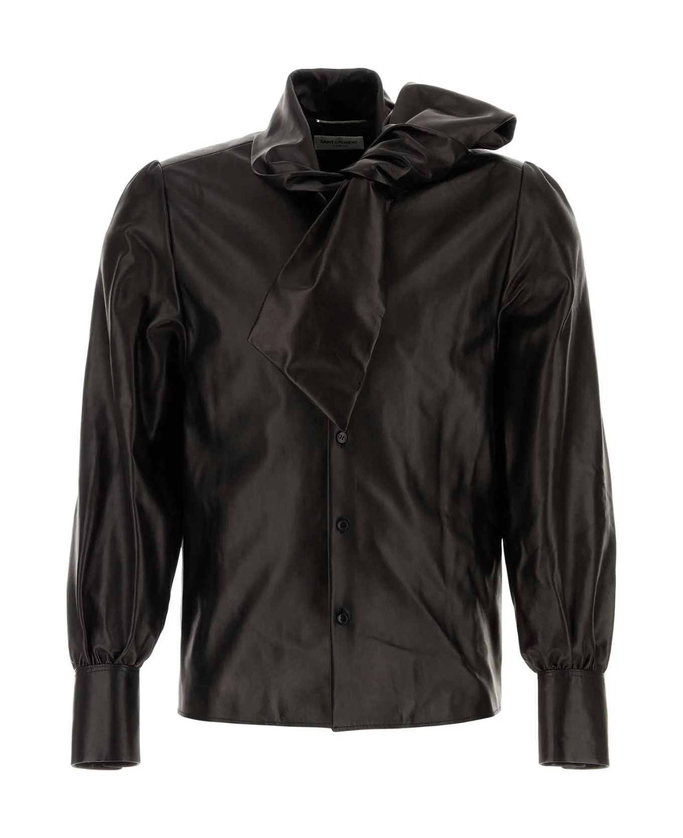 Saint Laurent Paris o1bcso1str0625 Blouse Lavalliere London in Black Size US M / EU 48-50 / 2 - 1 Thumbnail