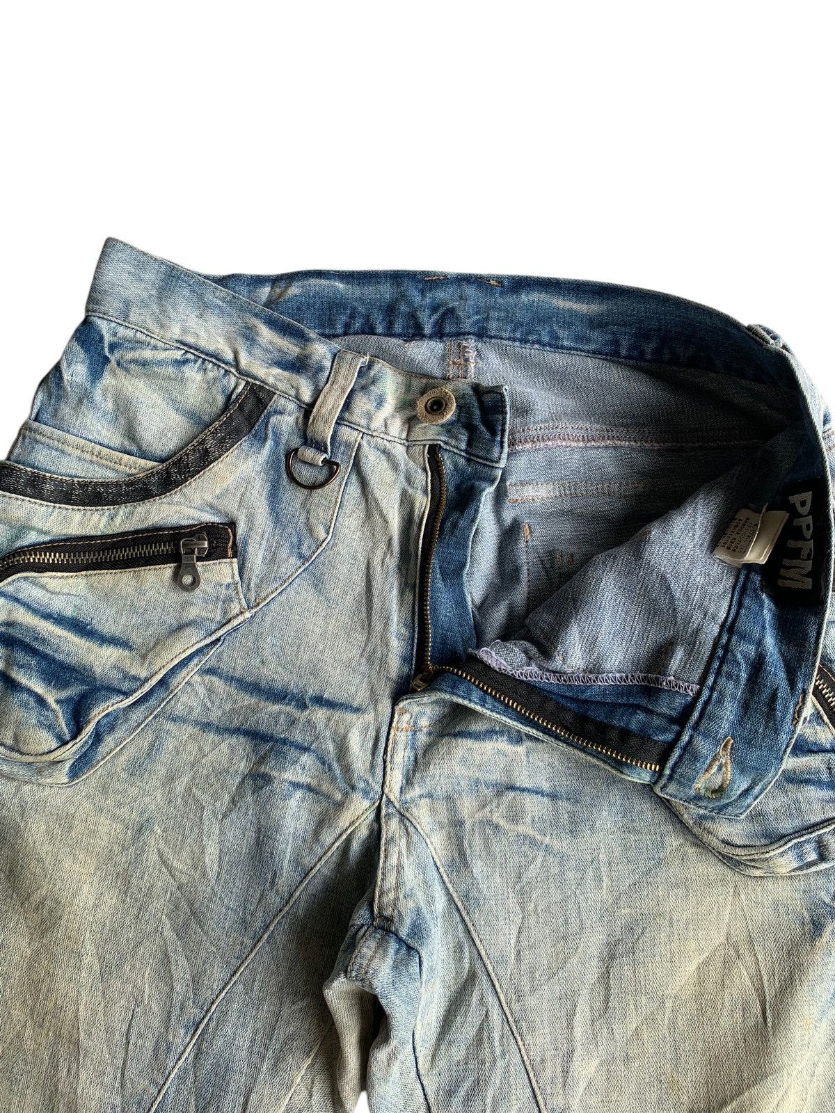 PPFM RARE💥PPFM JAPANESE PUNK BONDAGE STYLE CURVE BANANA JEANS🎌☠️ Size US 30 / EU 46 - 10 Thumbnail