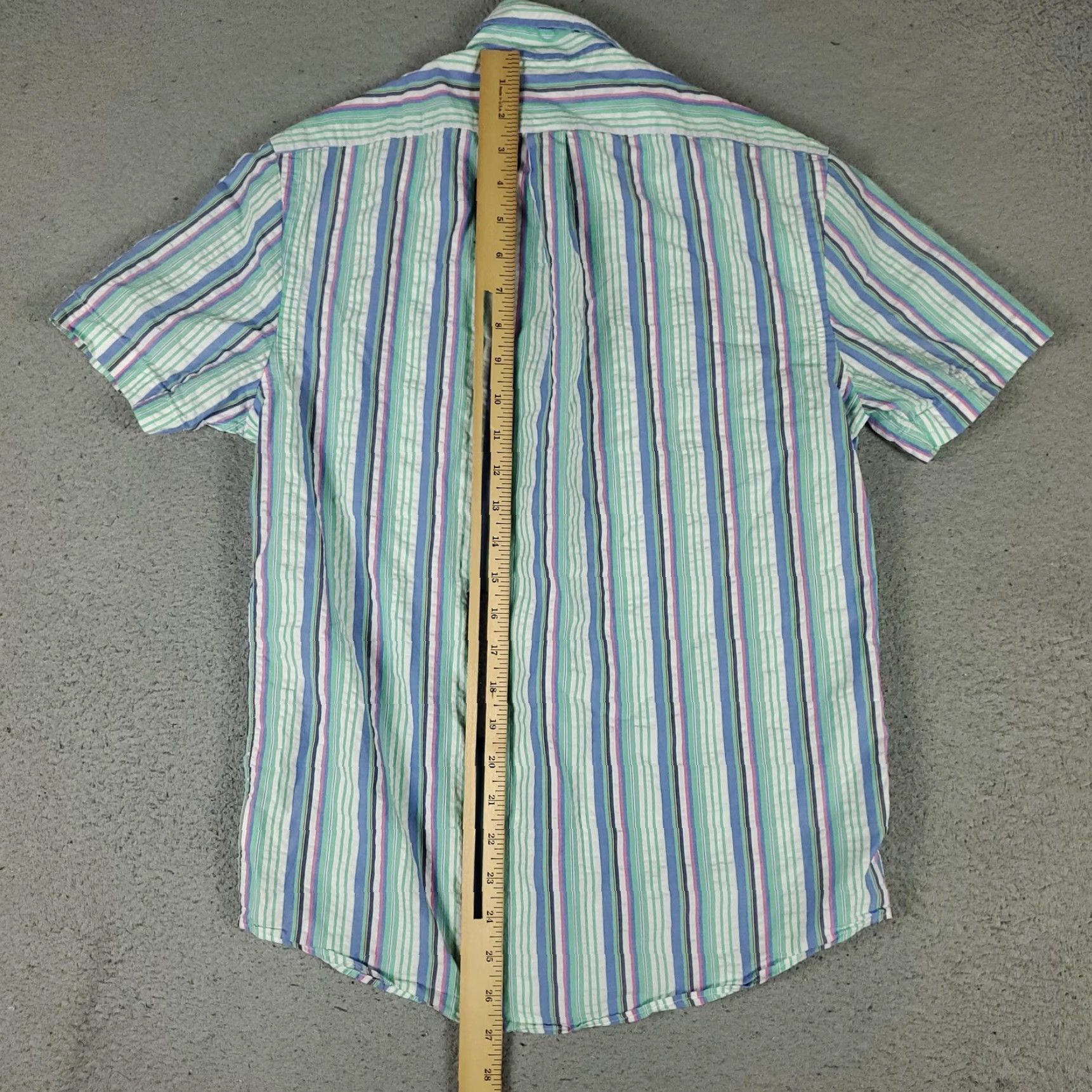 Ralph Lauren Ralph Lauren Mens Shirt XS Blue Striped Seersucker Short Sleeve Button-Up Casual Classic Size US XS / EU 42 / 0 - 4 Thumbnail