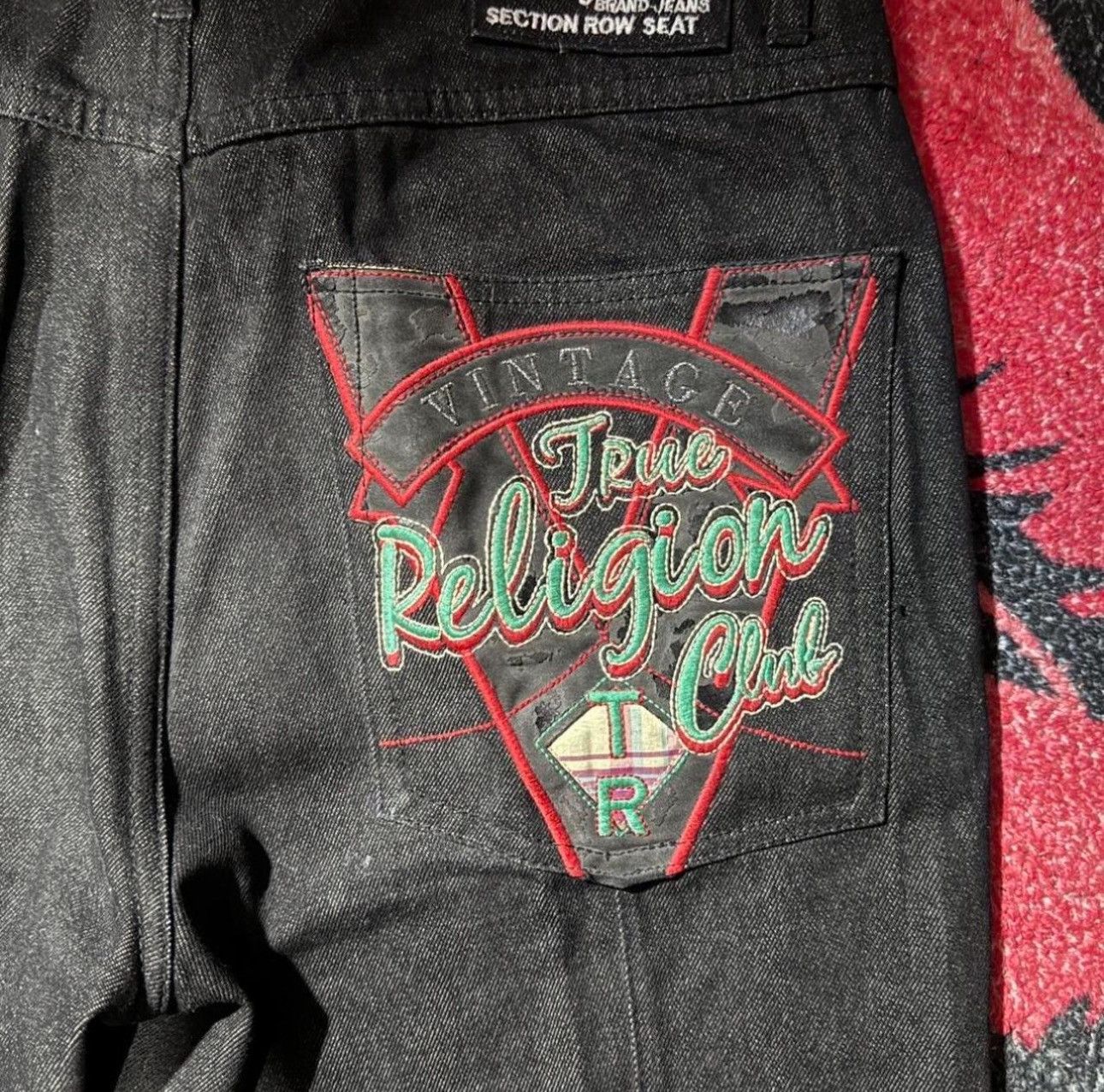 True Religion True Religion Denim Jeans Vintage Deadstock Logo Back Pocket Size US 38 / EU 54 - 4 Thumbnail